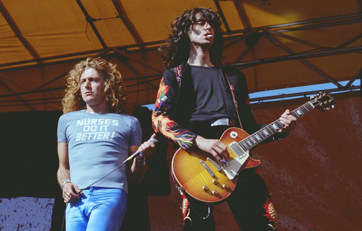 Robert Plant and Jimmy Page, 1977