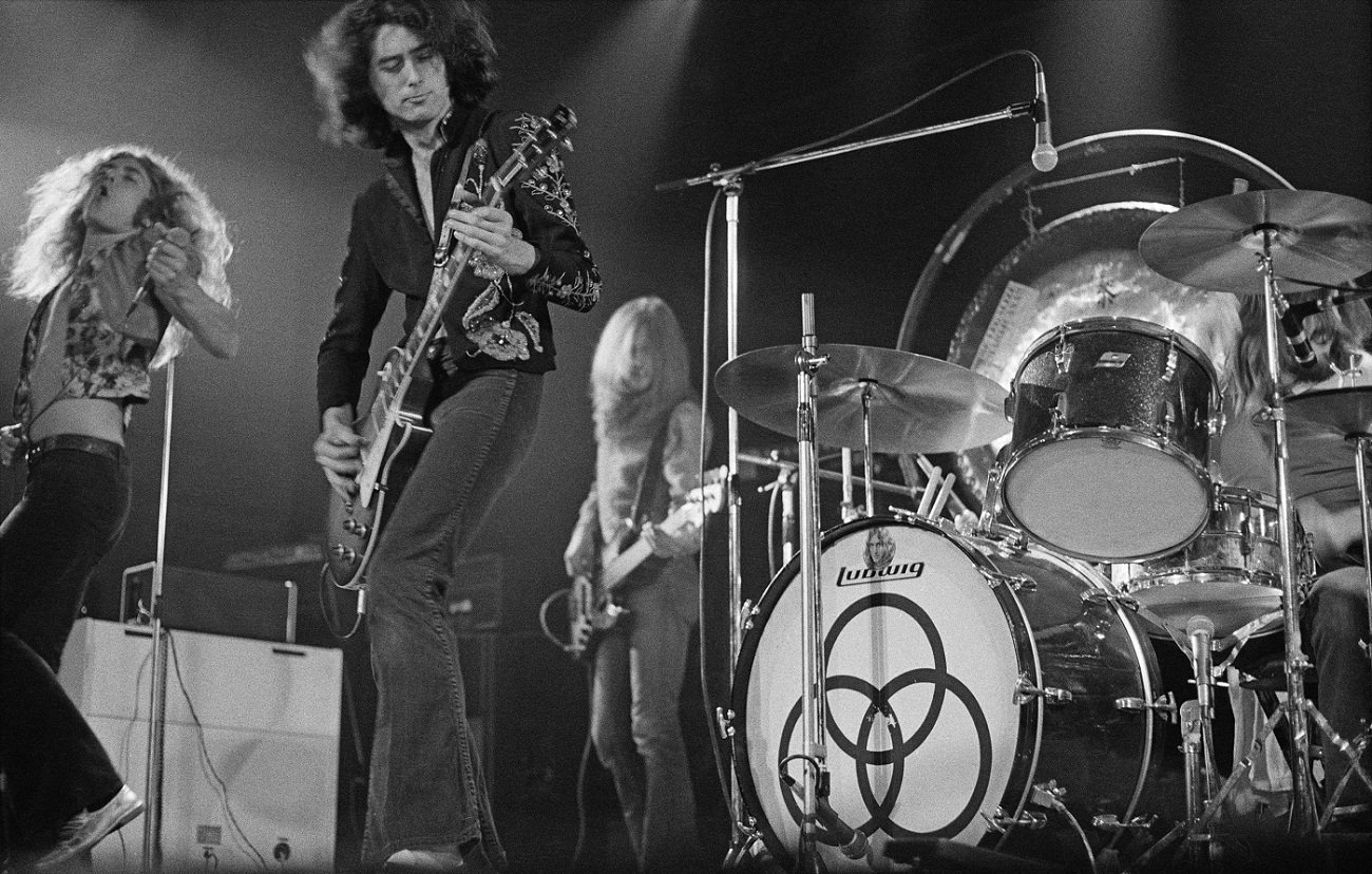 Led Zeppelin on stage