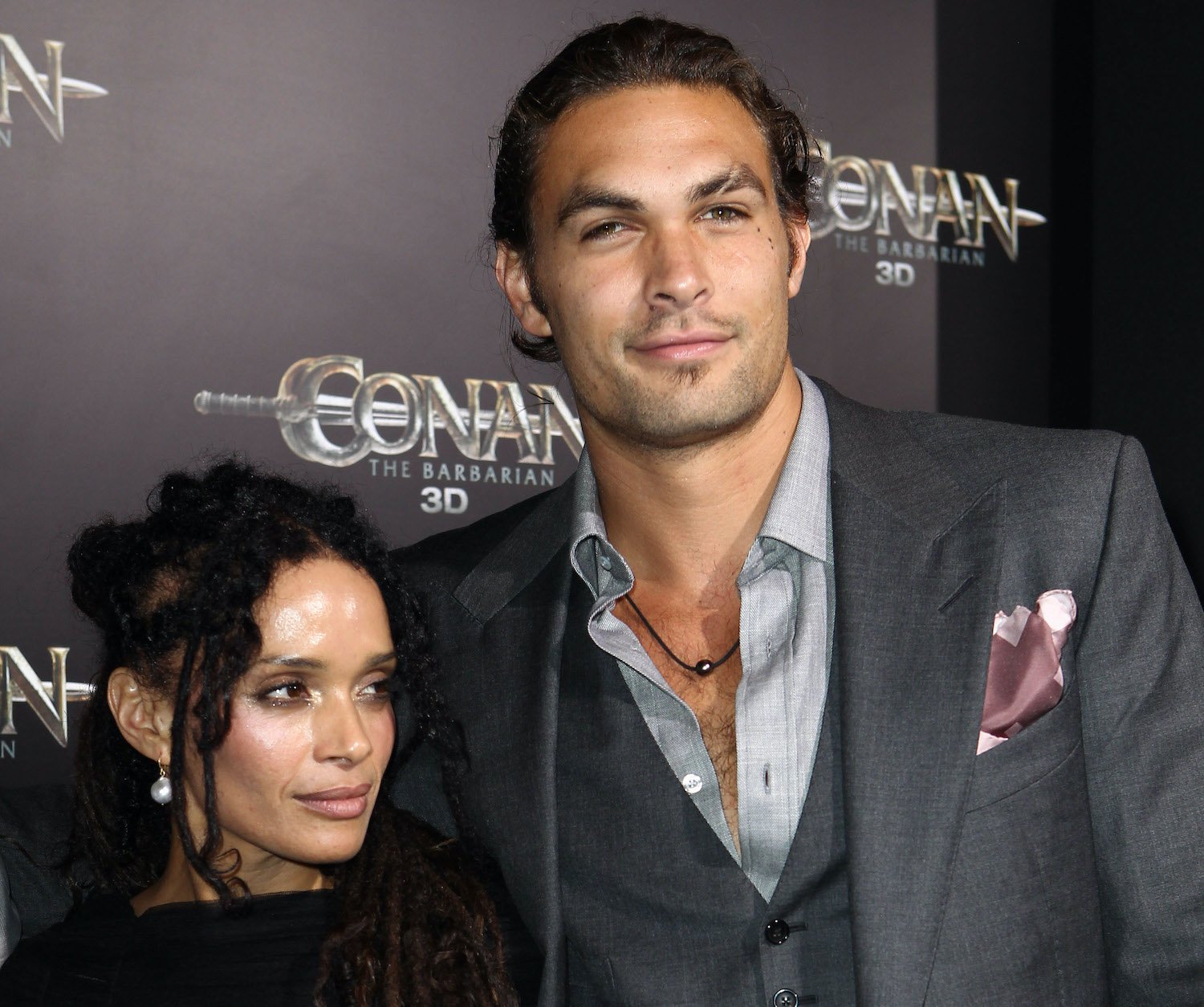 Lisa Bonet and Jason Momoa attend the world premiere of 'Conan The Barbarian'