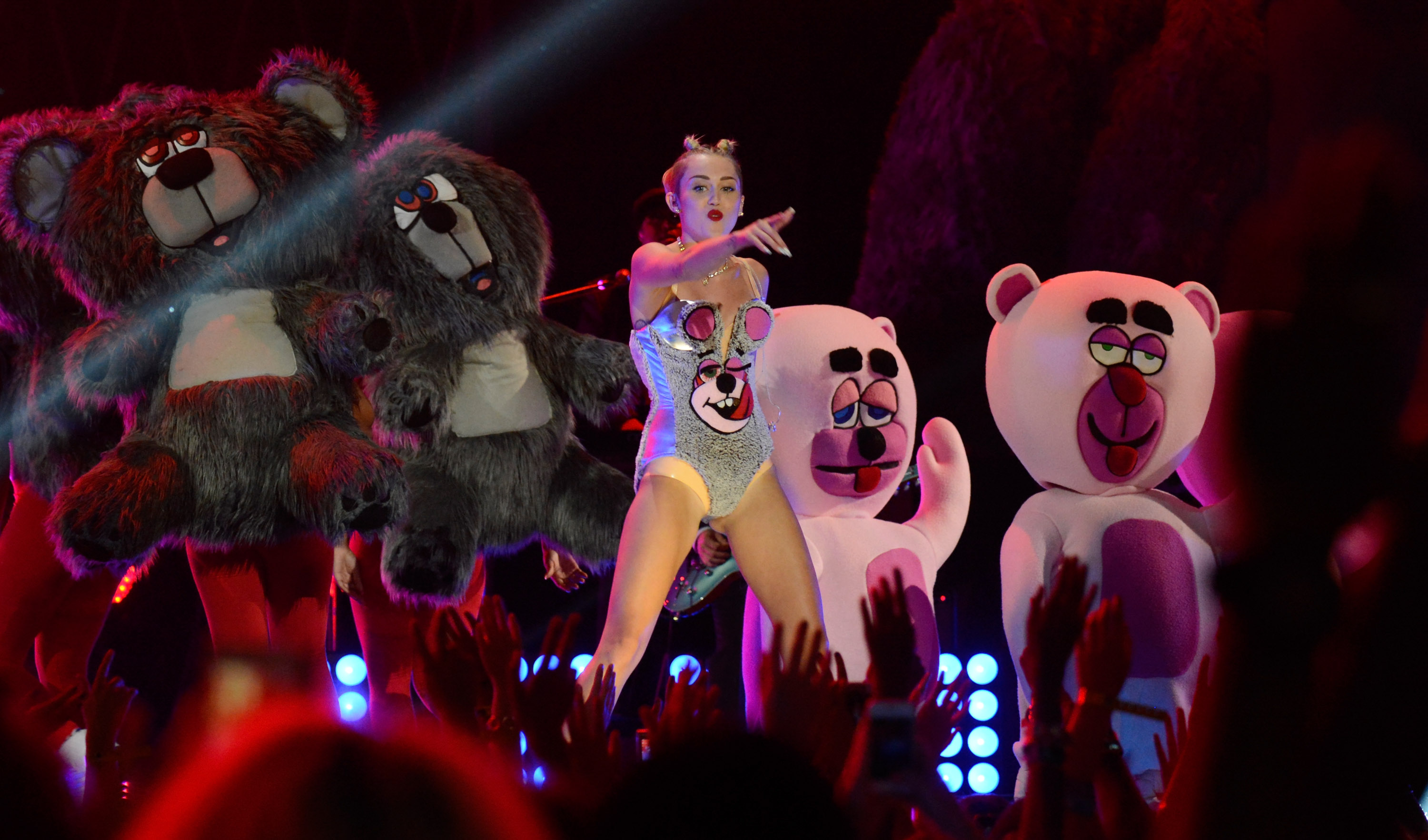 Miley Cyrus performs during the 2013 MTV Video Music Awards on August 25, 2013 in New York City.