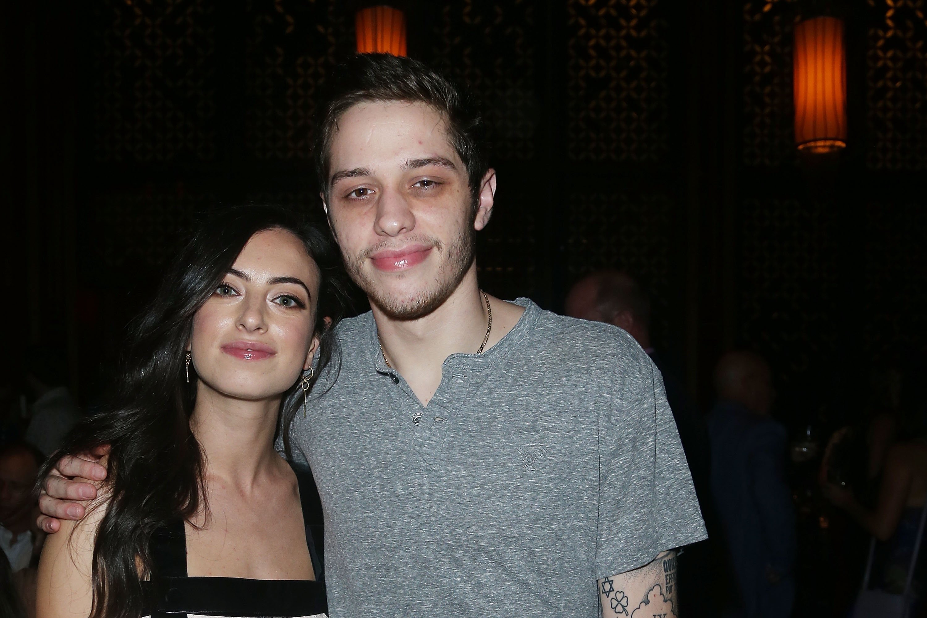 Cazzie David and Pete Davidson attend the 'Curb Your Enthusiasm' Season 9 premiere after party on September 27, 2017 in New York City.