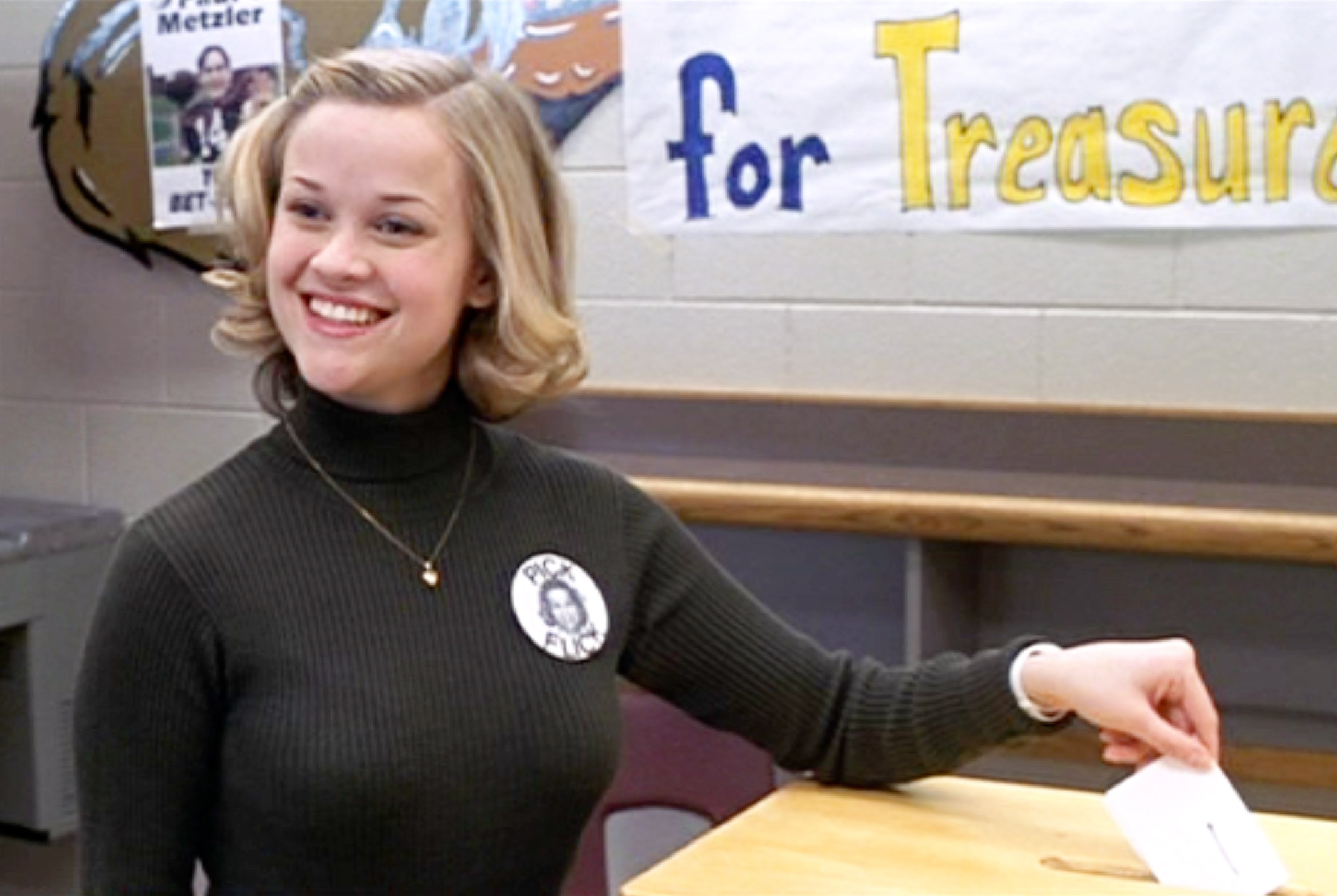 Tracy Flick casting her ballot