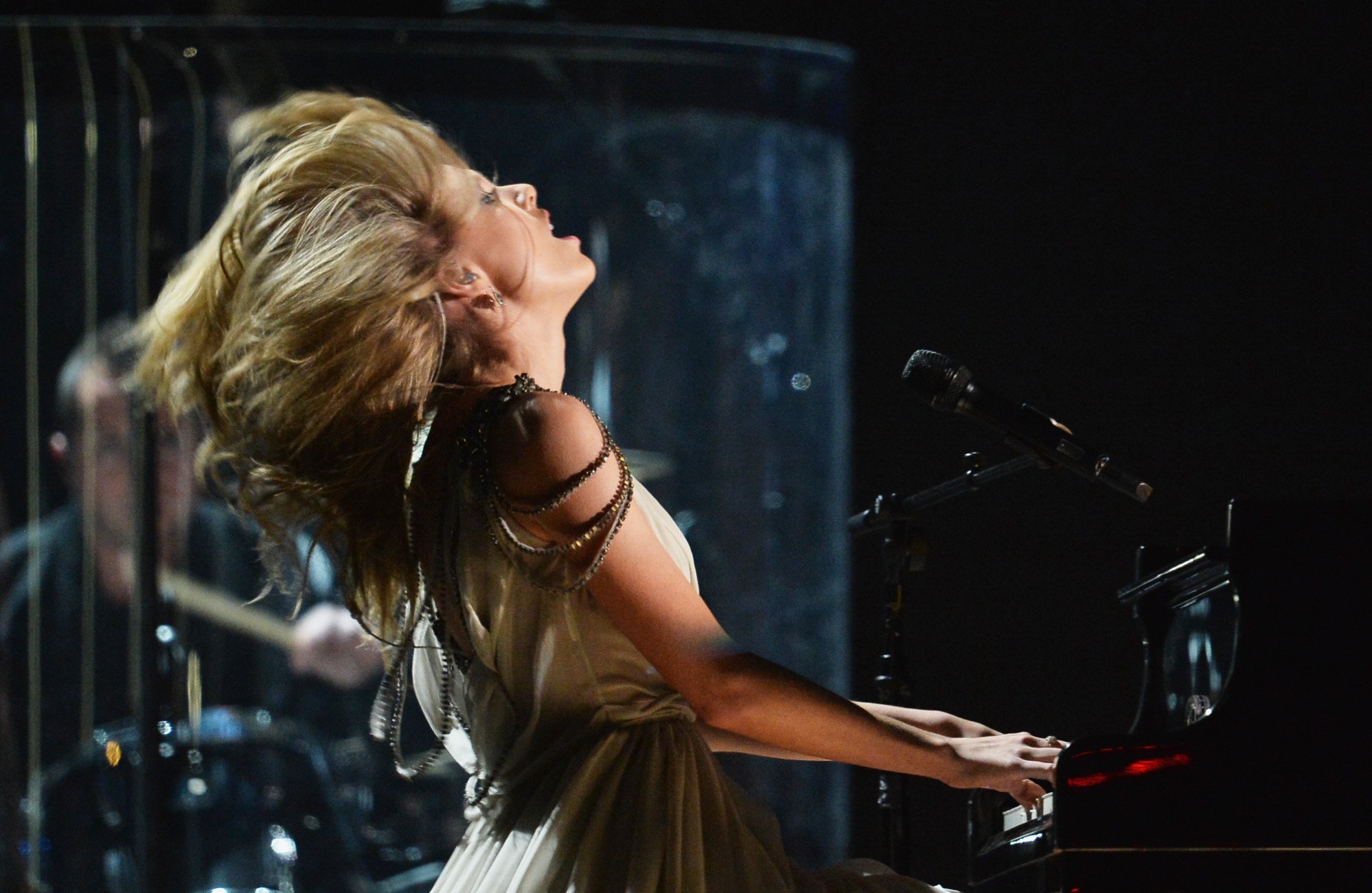 Taylor Swift performs "All Too Well" during the 56th GRAMMY Awards at Staples Center on Jan. 26, 2014.