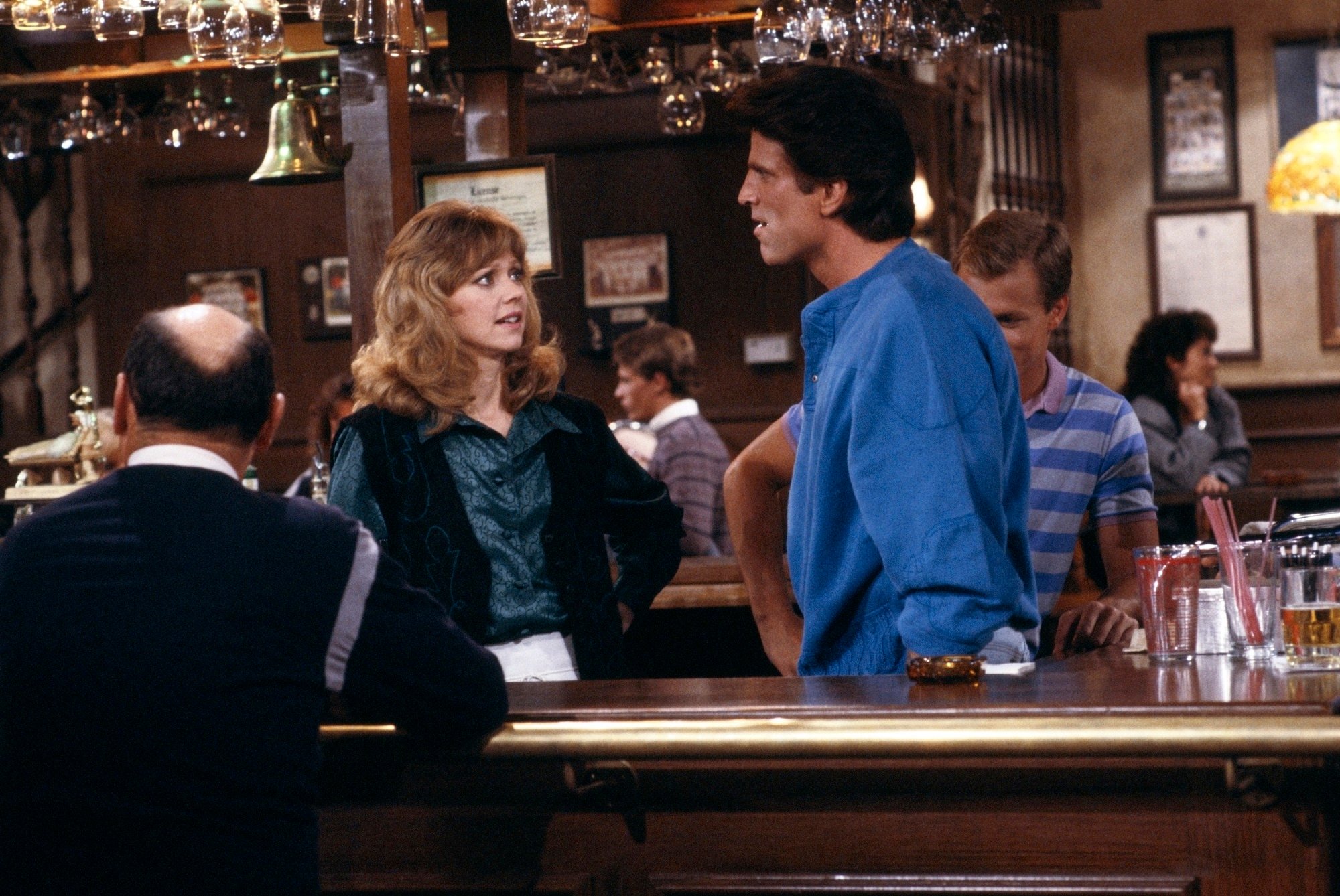 Shelley Long as Diane Chambers, Ted Danson as Sam Malone on Cheers