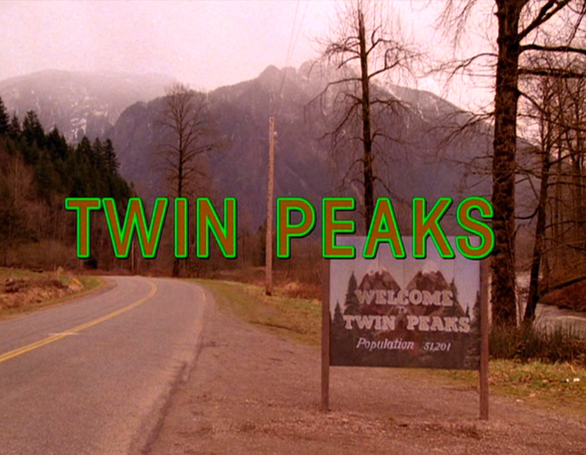 The Twin Peaks sign