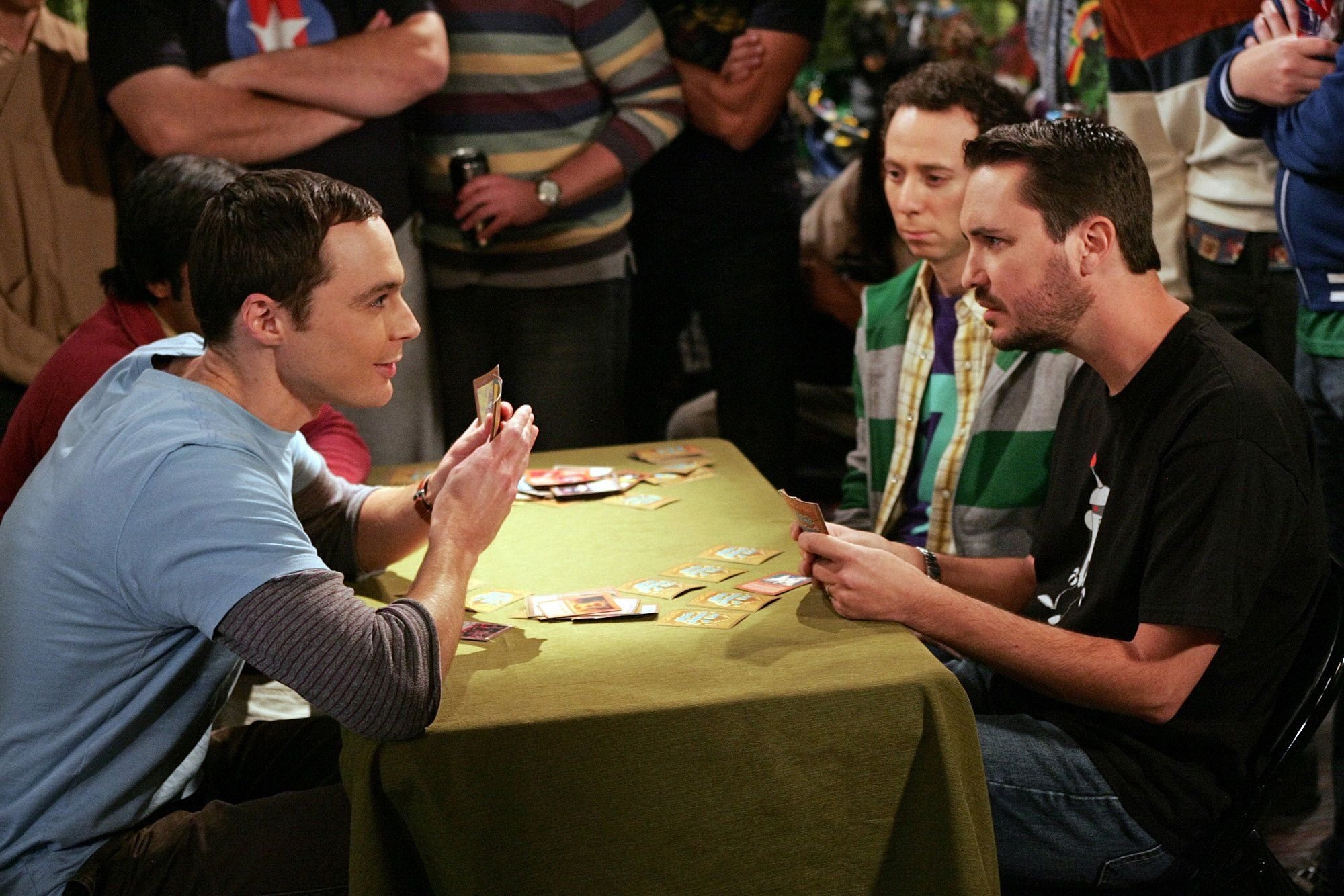 Wil Wheaton, Jim Parsons, and Kevin Sussman in 'The Big Bang Theory'
