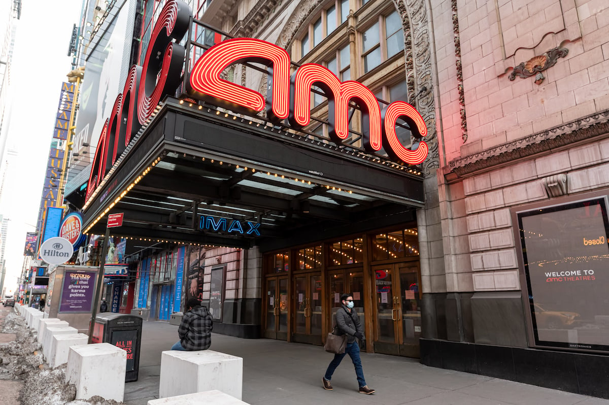 The AMC Empire 25 movie theater in Times Square in New York City