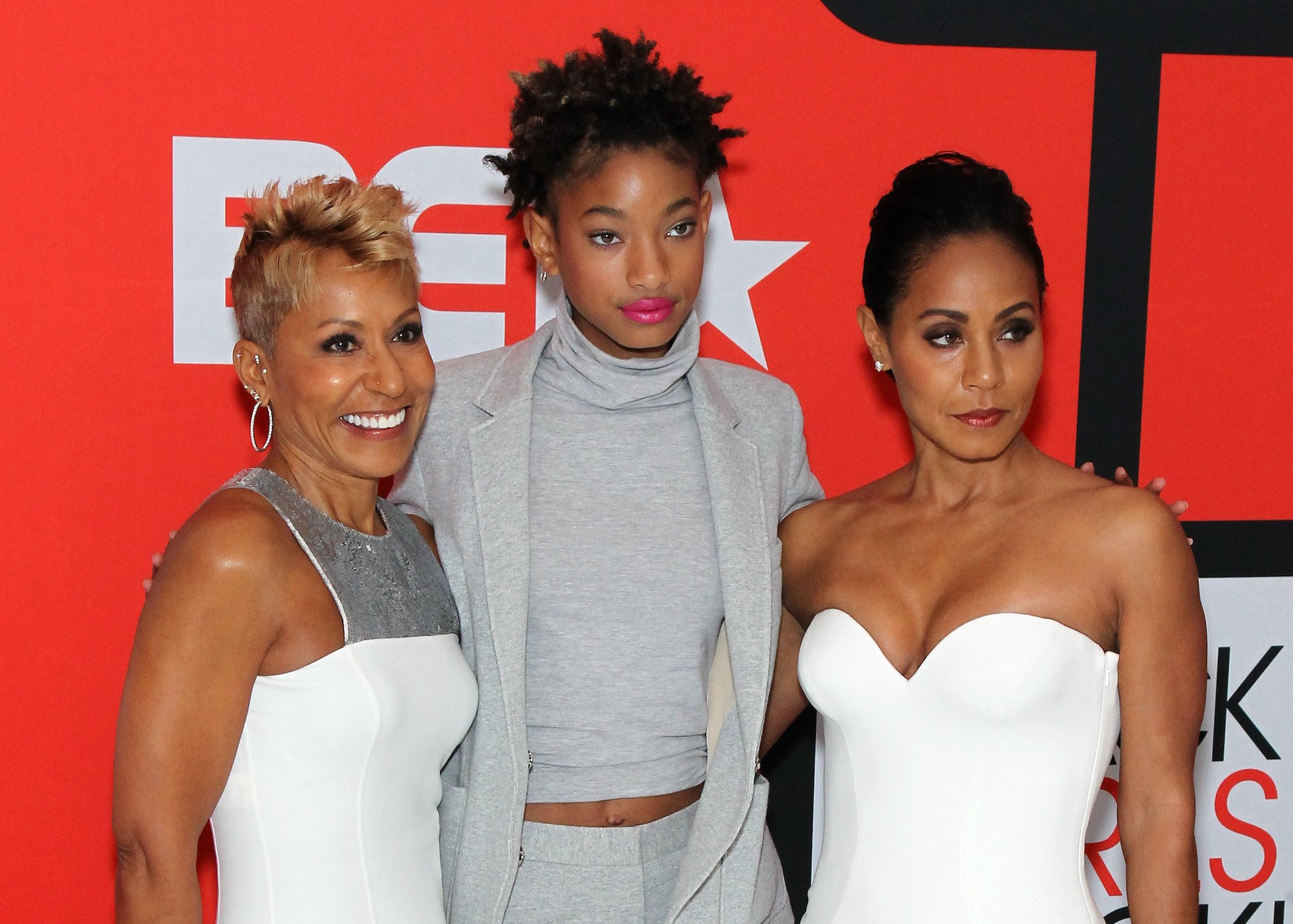 Adrienne Banfield-Jones, Willow Smith, and Jada Pinkett Smith 