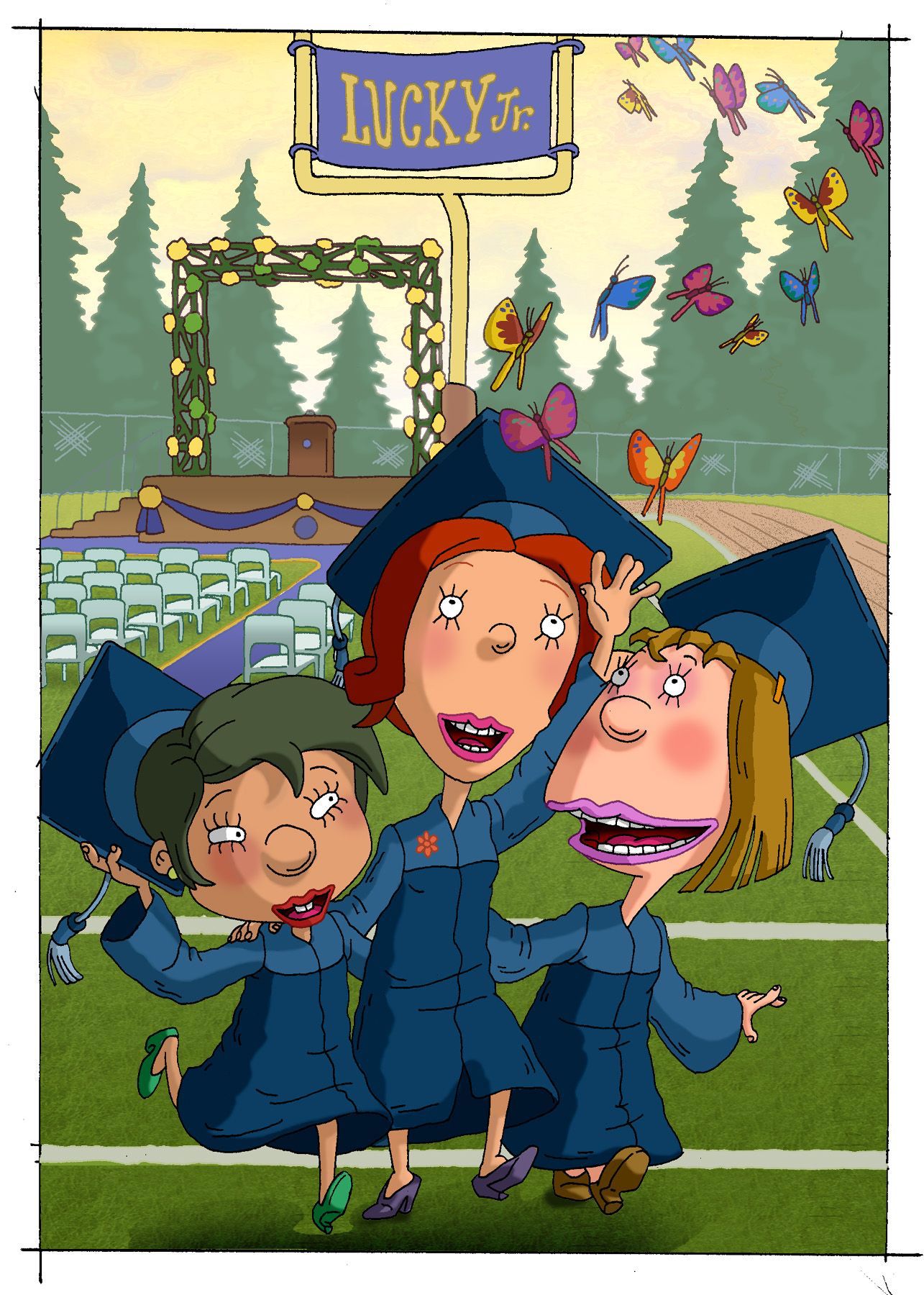 As Told By Ginger characters at a graduation