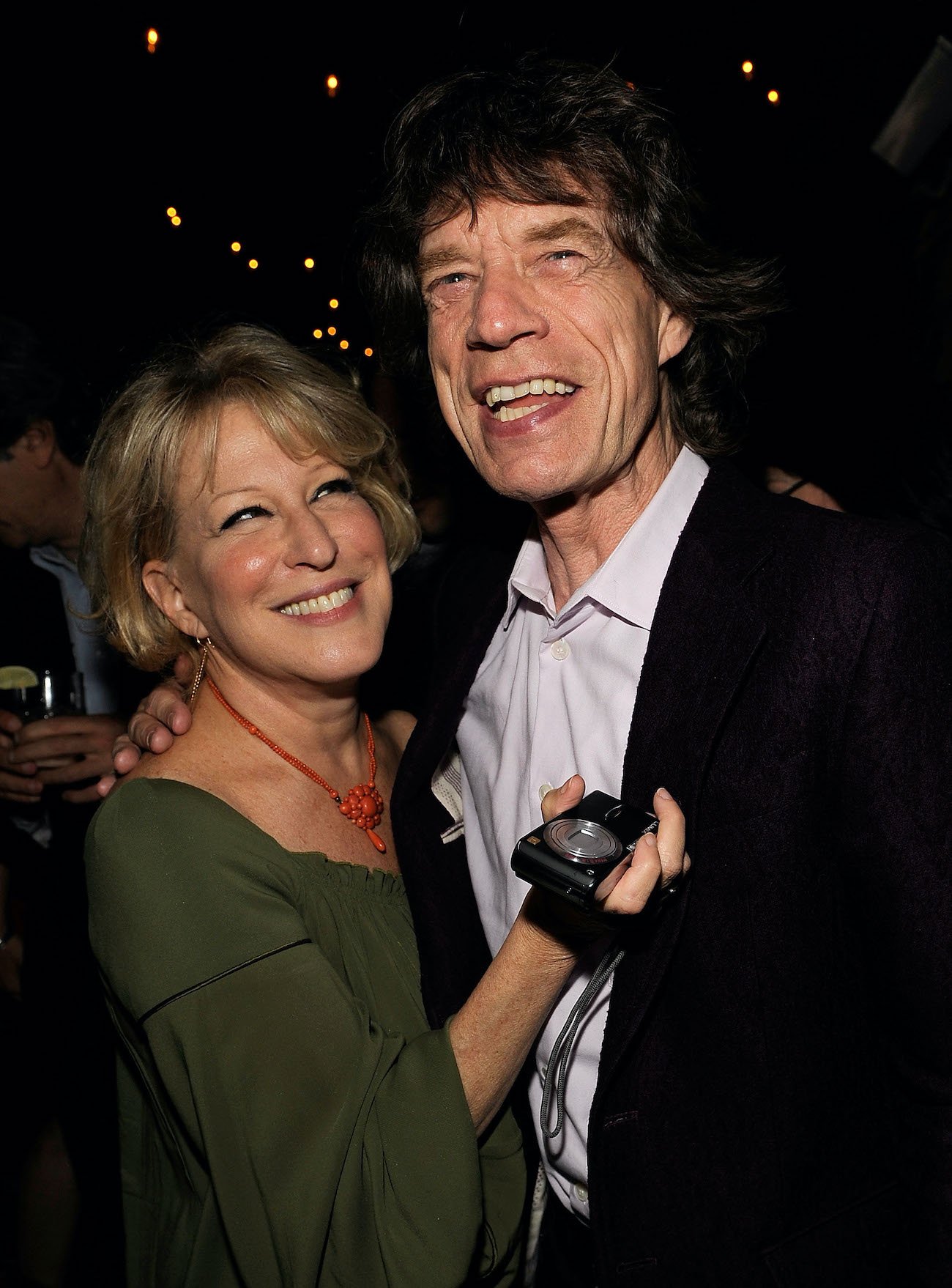 Bette Midler and Mick Jagger