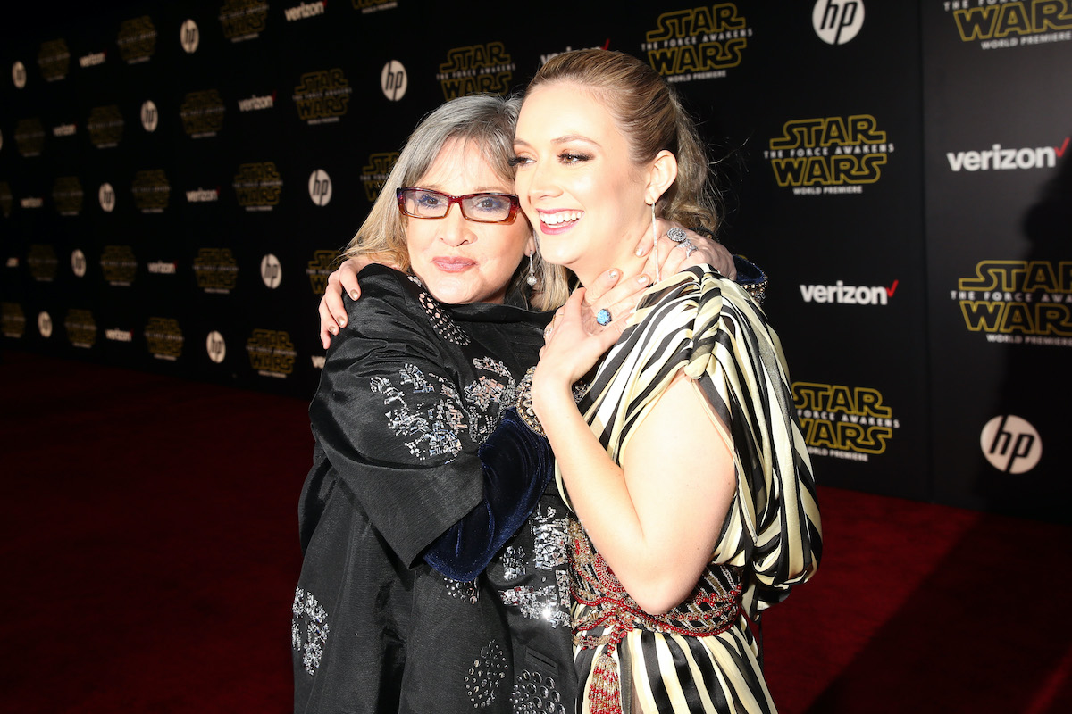 Actors Carrie Fisher and Billie Lourd