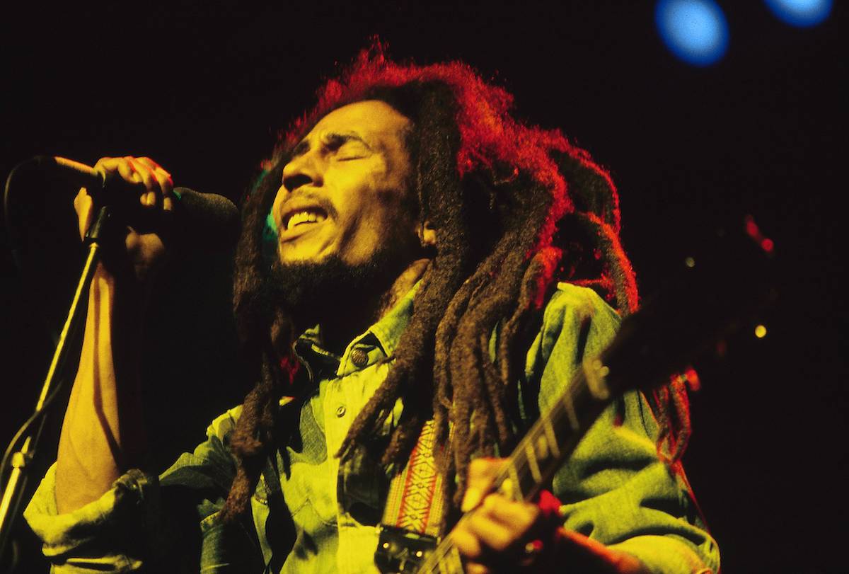 Bob Marley performing live on stage at the Brighton Leisure Centre | Mike Prior/Redferns
