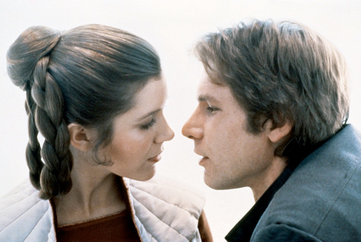 Carrie Fisher and Harrison Ford