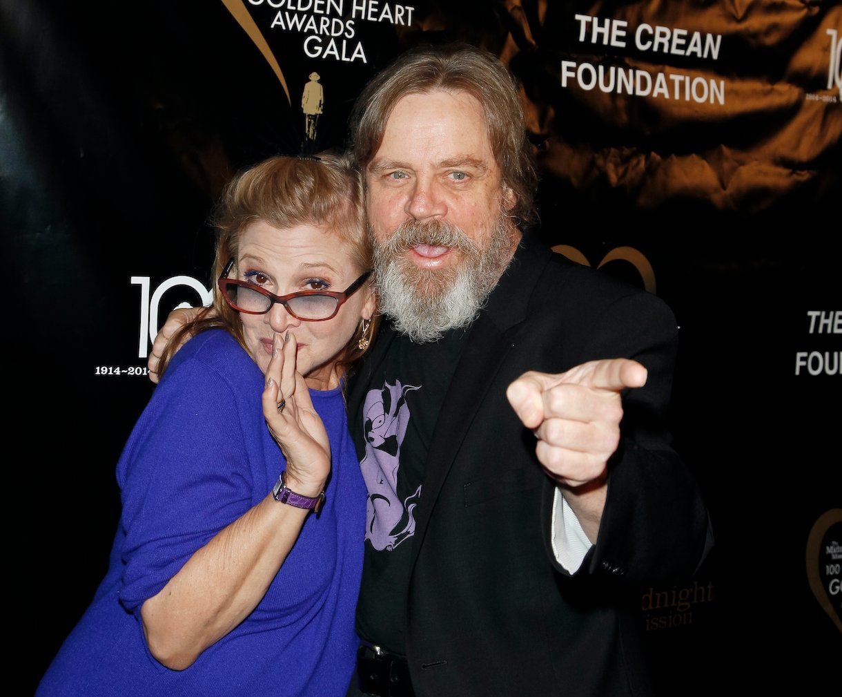Carrie Fisher and Mark Hamill in 2014