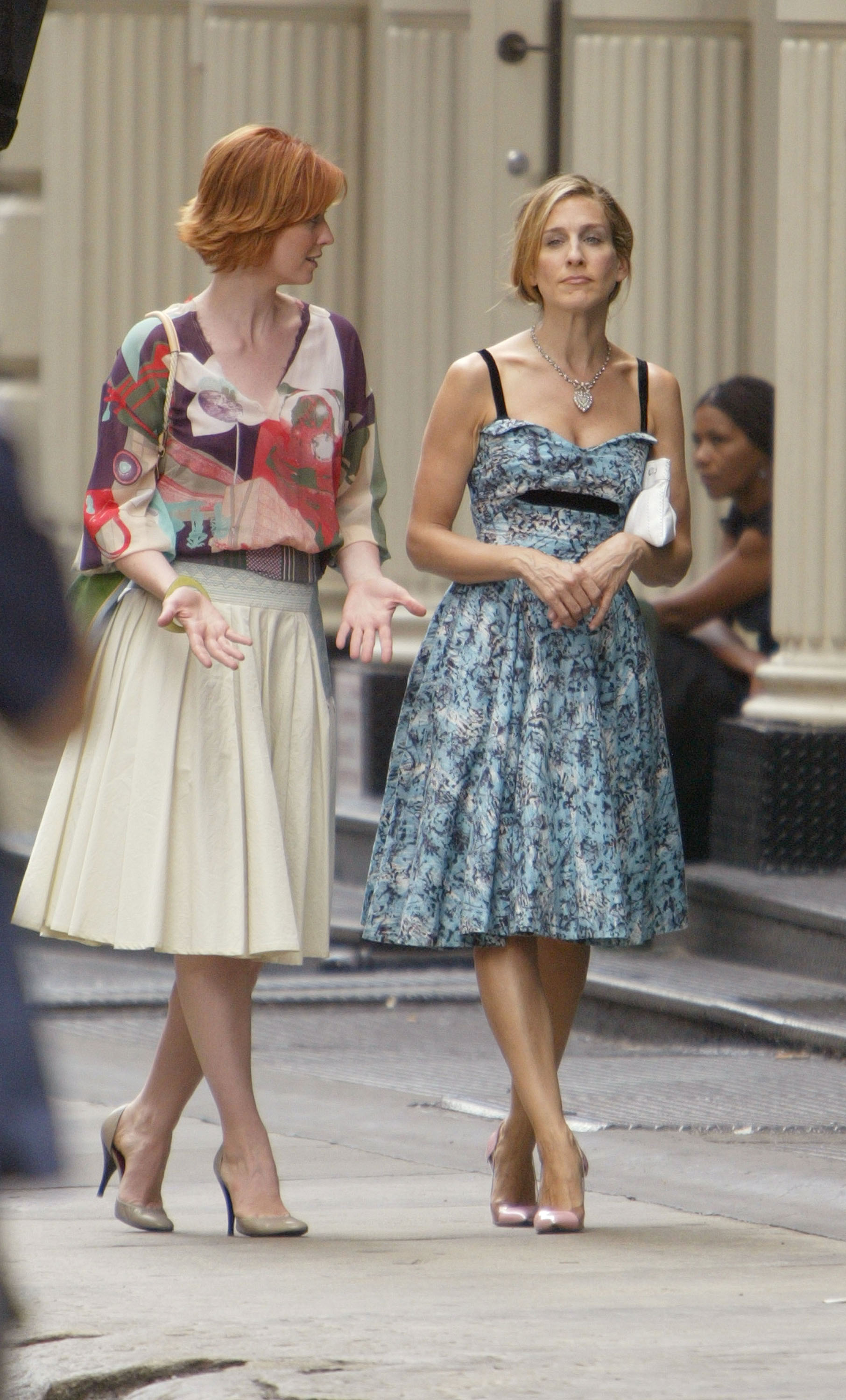 Cynthia Nixon as Miranda Hobbes and Sarah Jessica Parker as Carrie Bradshaw in 'Sex and the City'
