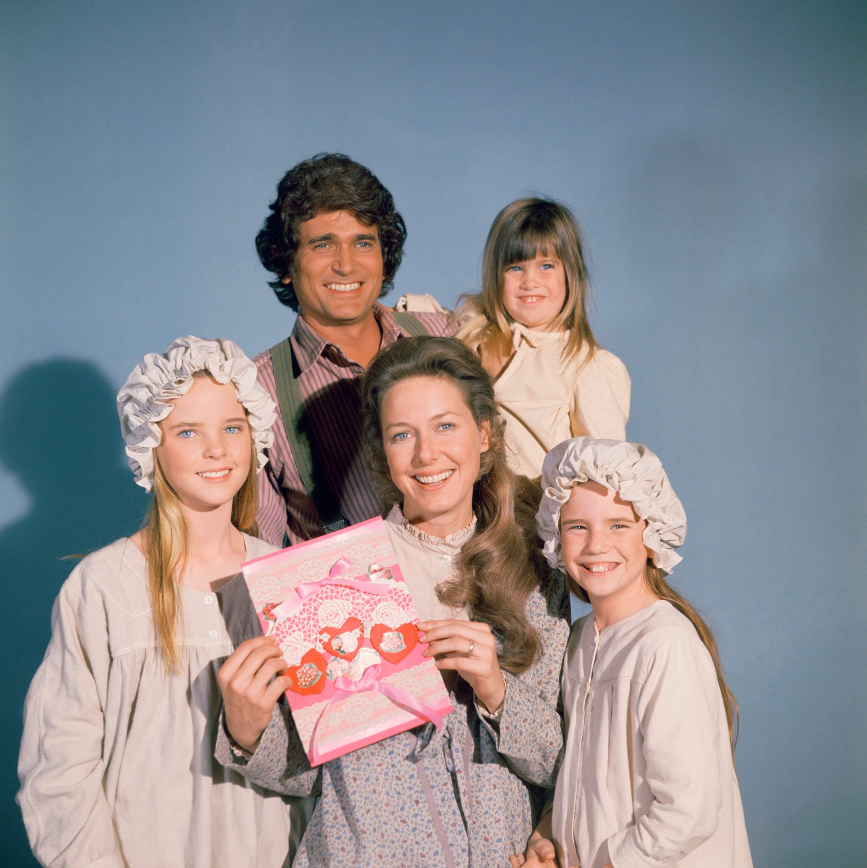 Melissa Sue Anderson, Michael Landon, Lindsay or Sydney Greenbush, Melissa Gilbert, and Karen Grassle of 'Little House on the Prairie'