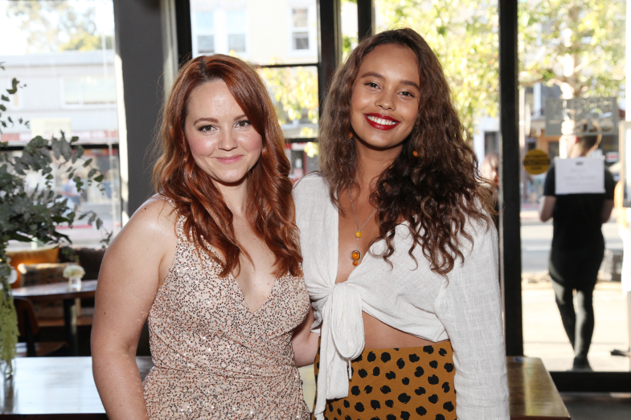 Chelsea Alden and Alisha Boe are seen at Berkeley Social Club