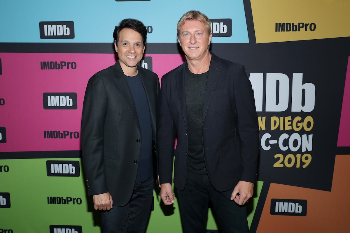 Ralph Macchio and William Zabka attend the #IMDboat at San Diego Comic-Con 2019: Day Two at the IMDb Yacht on July 19, 2019, in San Diego, California.