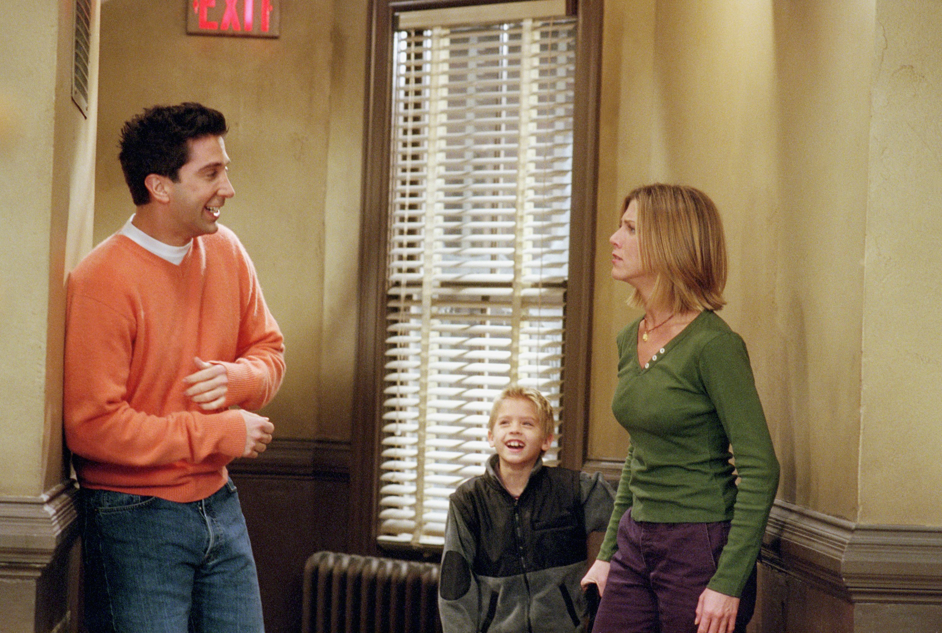 David Schwimmer, Cole Sprouse, and Jennifer Aniston in 'Friends'