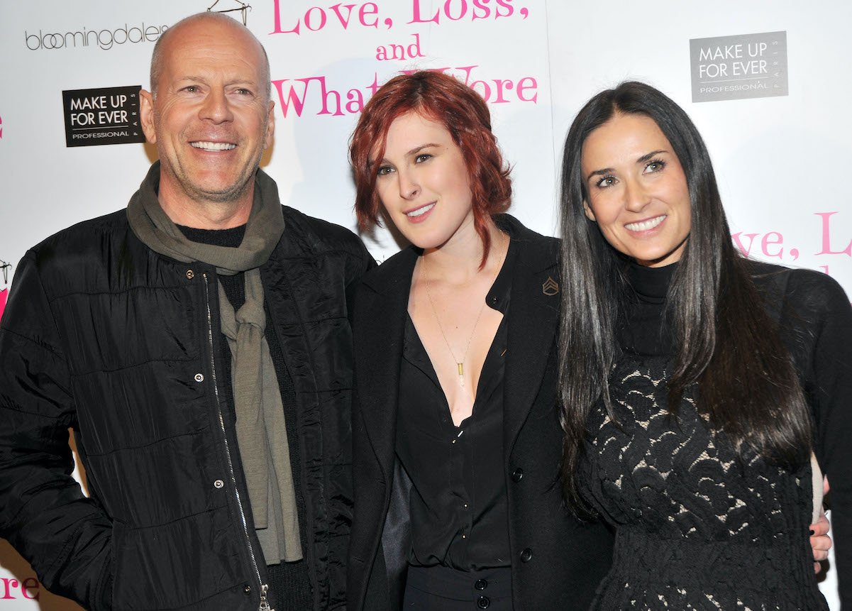 Demi Moore with Bruce Willis and their daughter, Rumer Willis