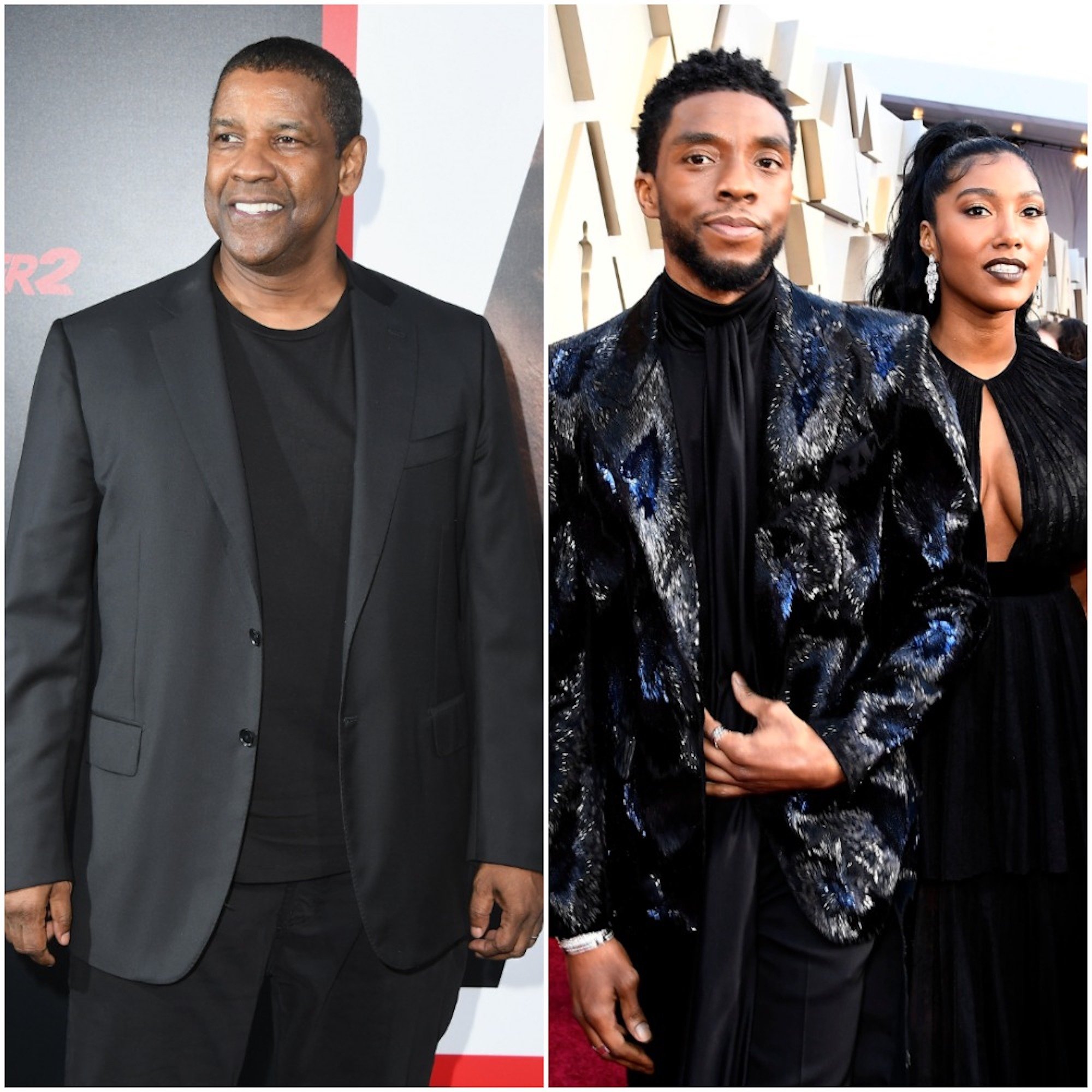Denzel Washington, Chadwick Boseman, and Simone Ledward