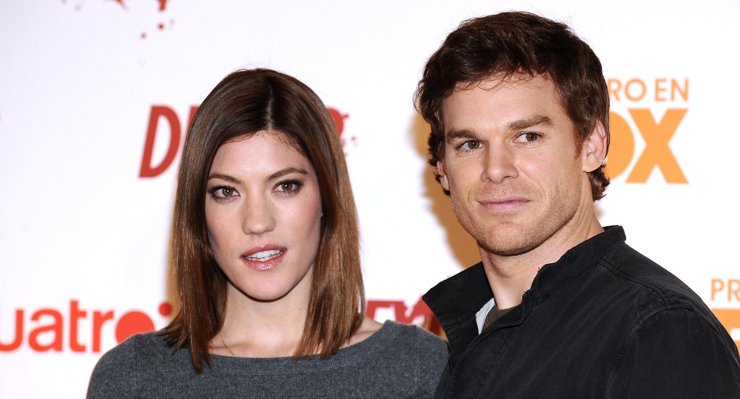 Jennifer Carpenter and Michael C. Hall on red carpet for 'Dexter' before season 9