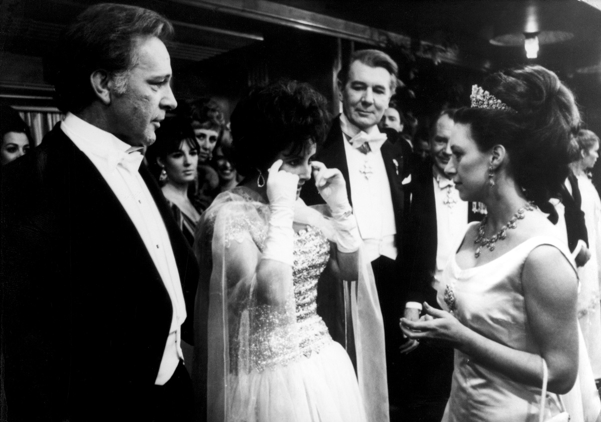 Elizabeth Taylor, Richard Burton, and Princess Margaret