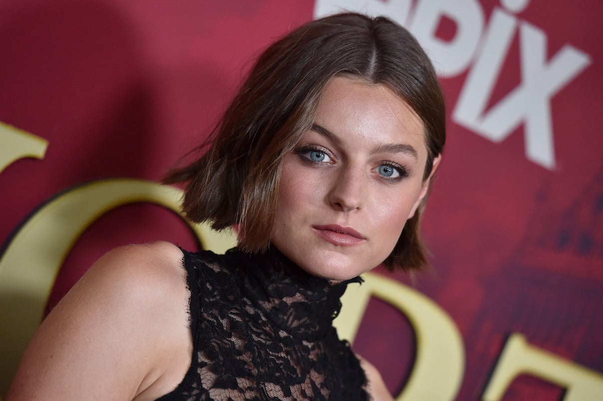 Emma Corrin arrives at the premiere of 'Pennyworth'