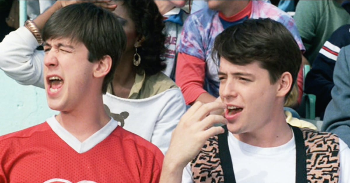 Alan Ruck as Cameron Frye and Matthew Broderick as Ferris Bueller