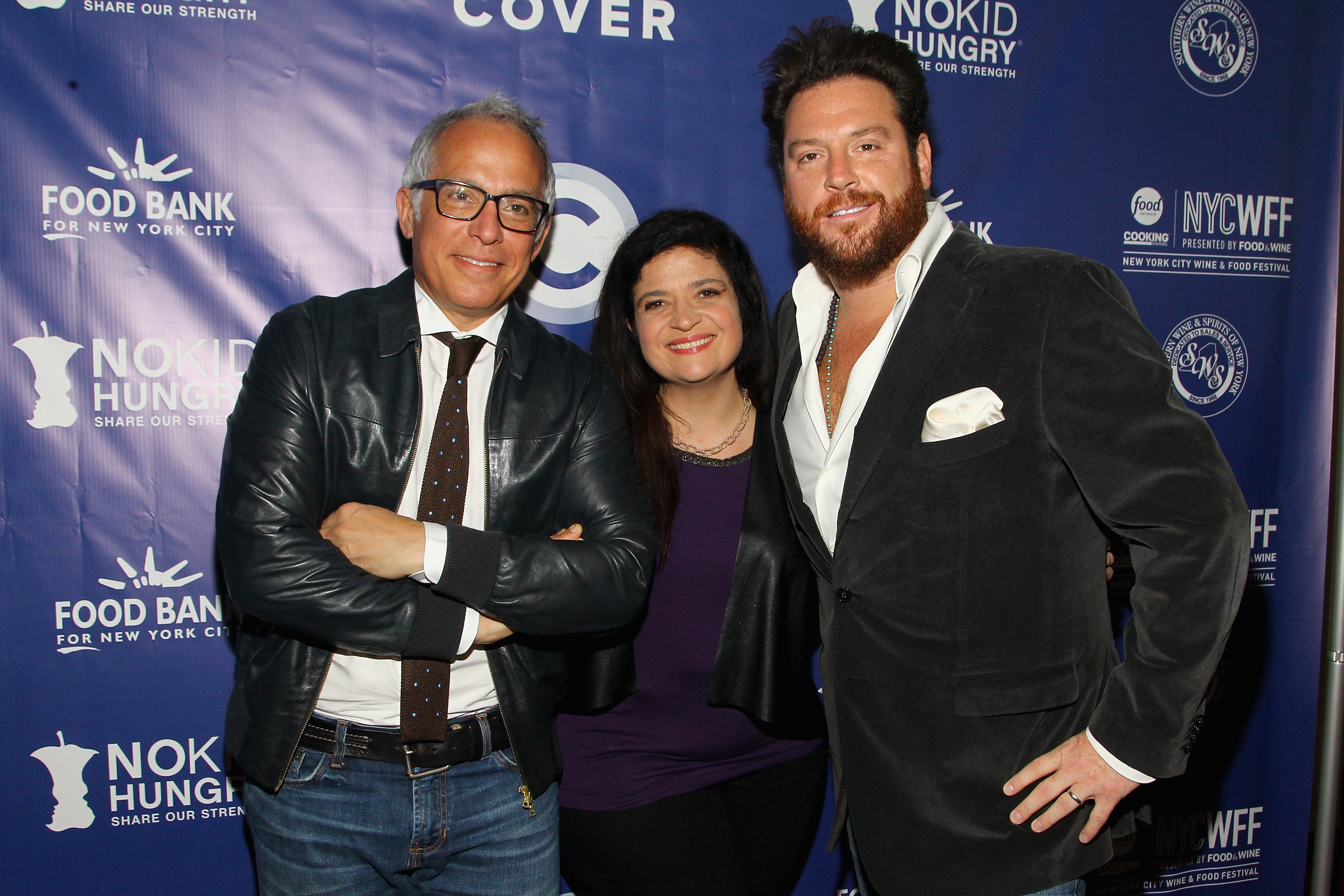 Geofrey Zakarian, Alex Guarnaschelli and Scott Conant attend at event for the Food Network
