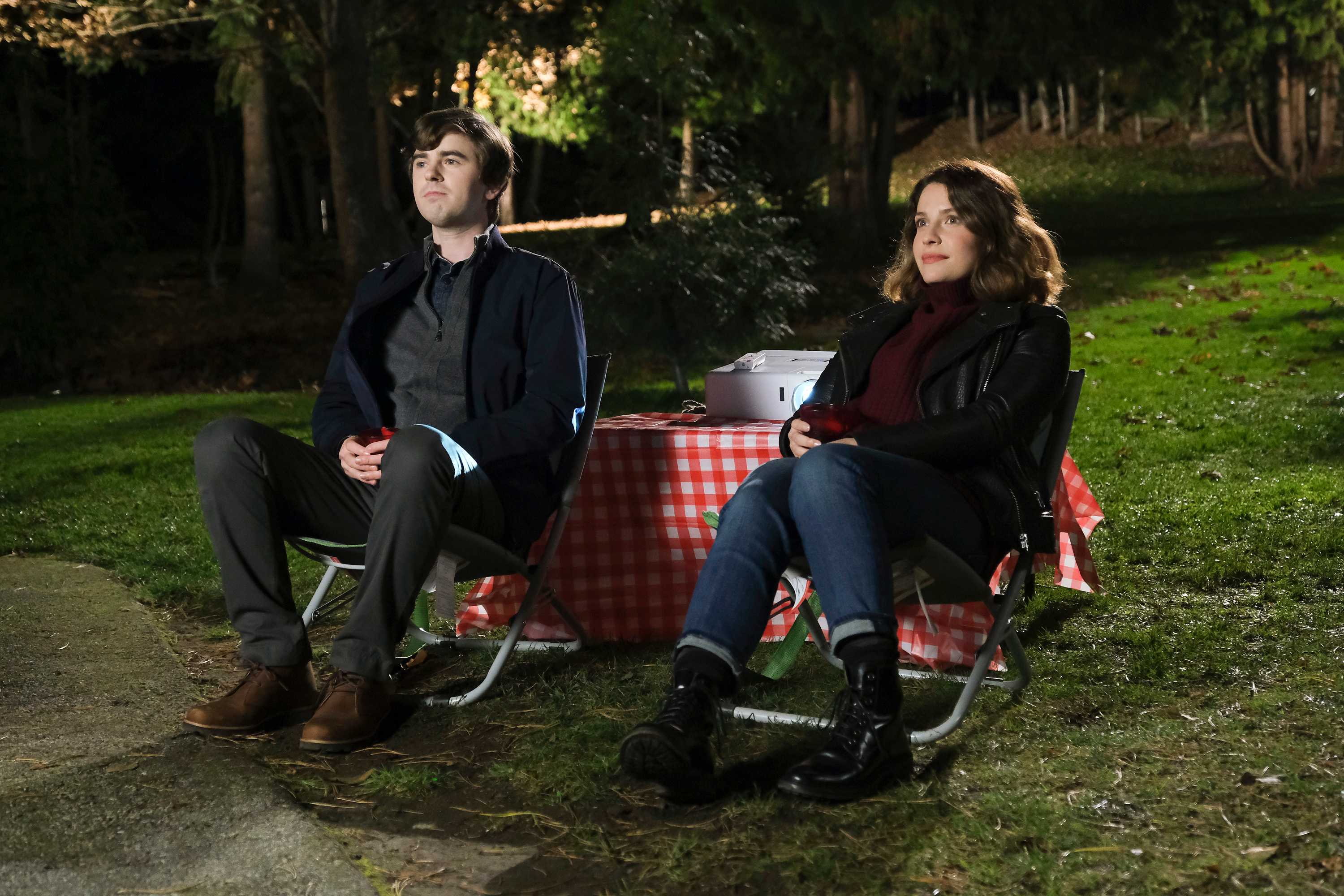 Freddie Highmore and Paige Spara | Jeff Weddell via Getty Images