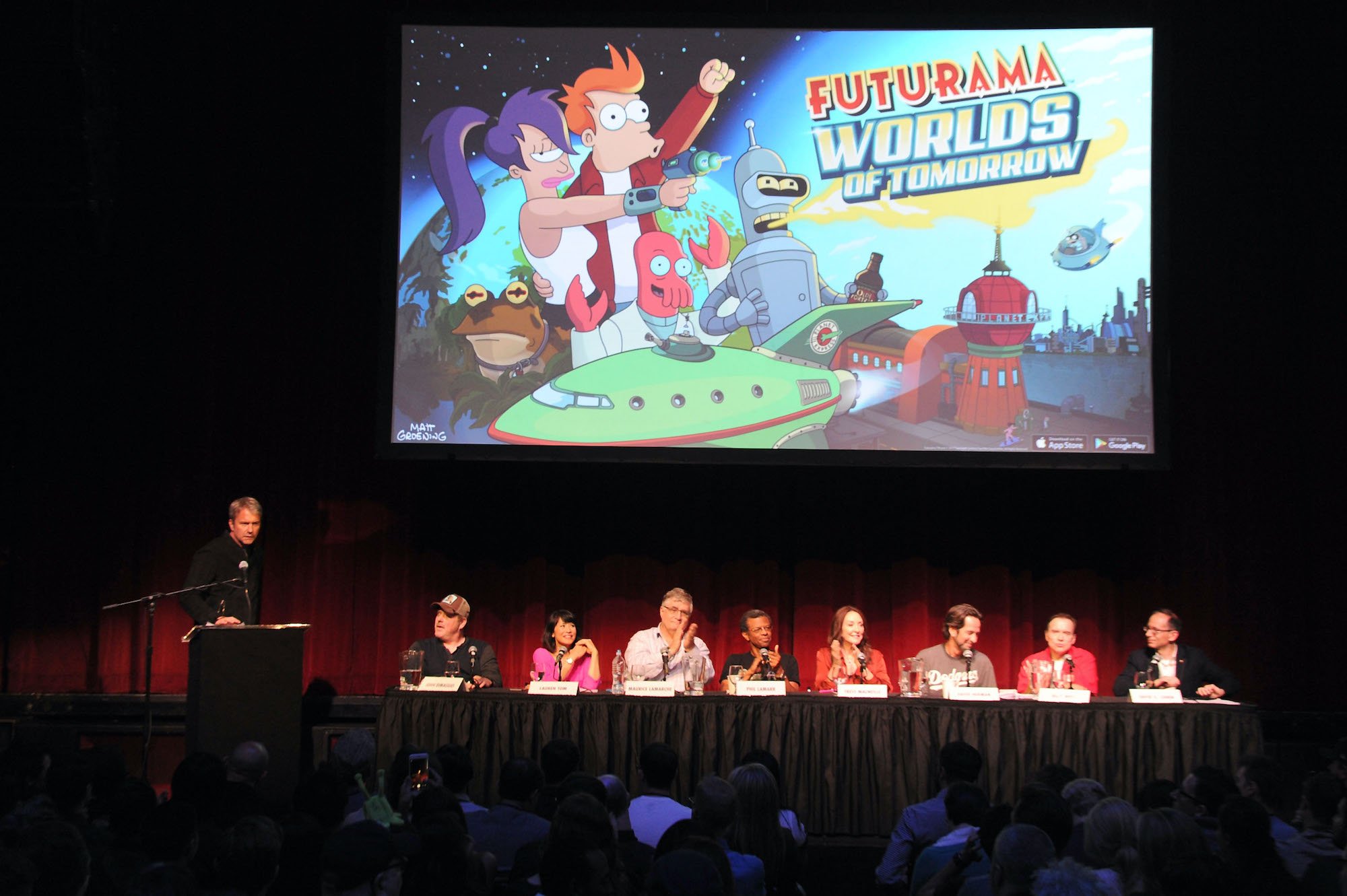 Chris DeWolfe, John Dimaggio, Lauren Tom; Maurice LaMarche, Phill Lamarr, Tress Macneille, David Herman, Billy West and David X. Cohen