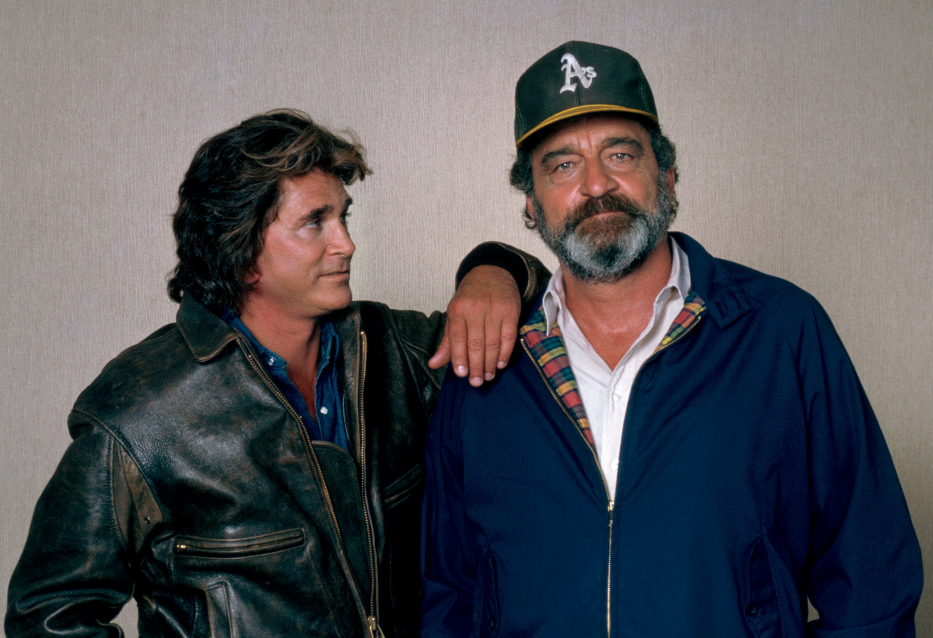 Michael Landon and Victor French