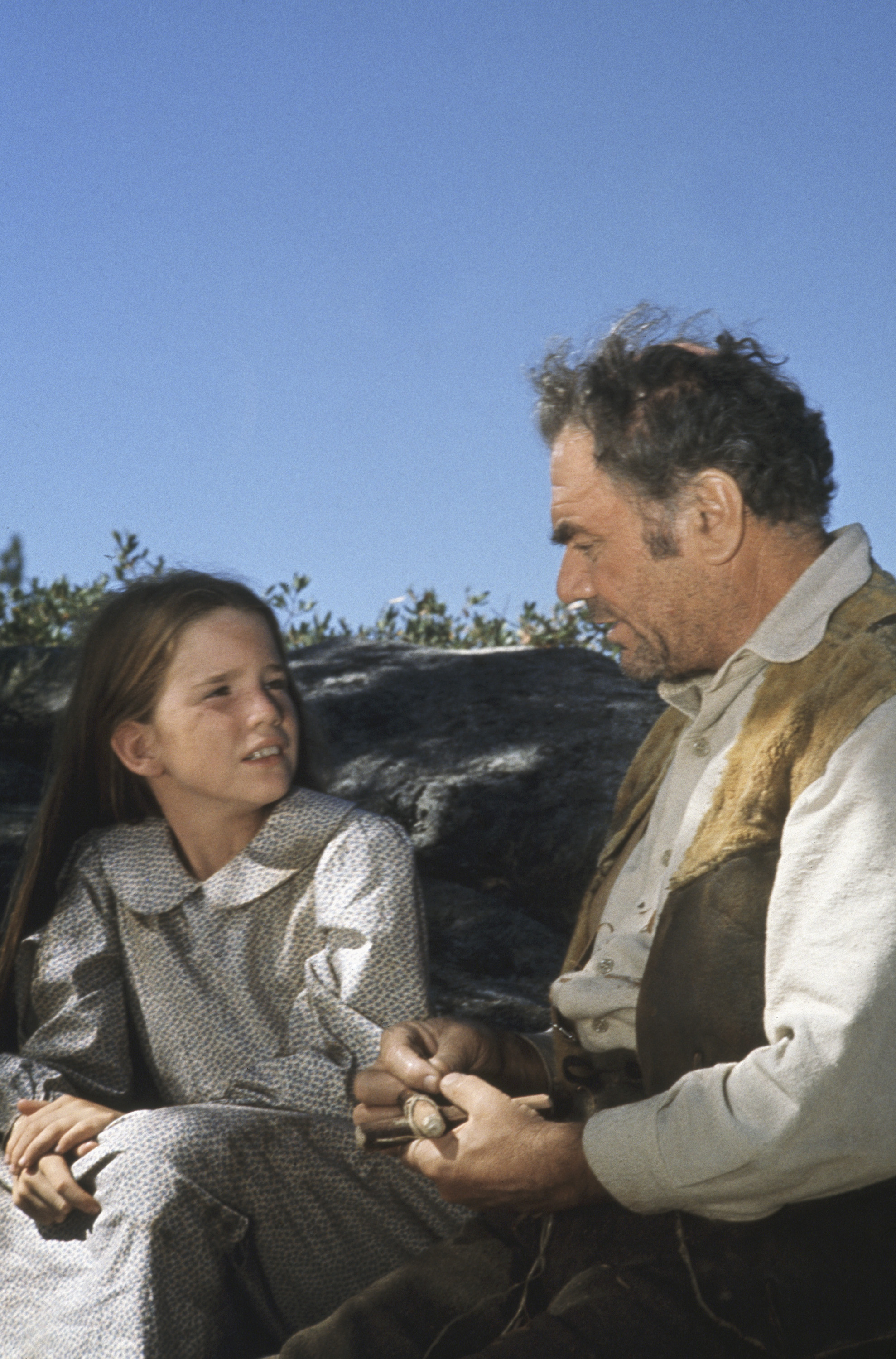 Melissa Gilbert and Ernest Borgnine in a scene from 'The Lord Is My Shepherd'