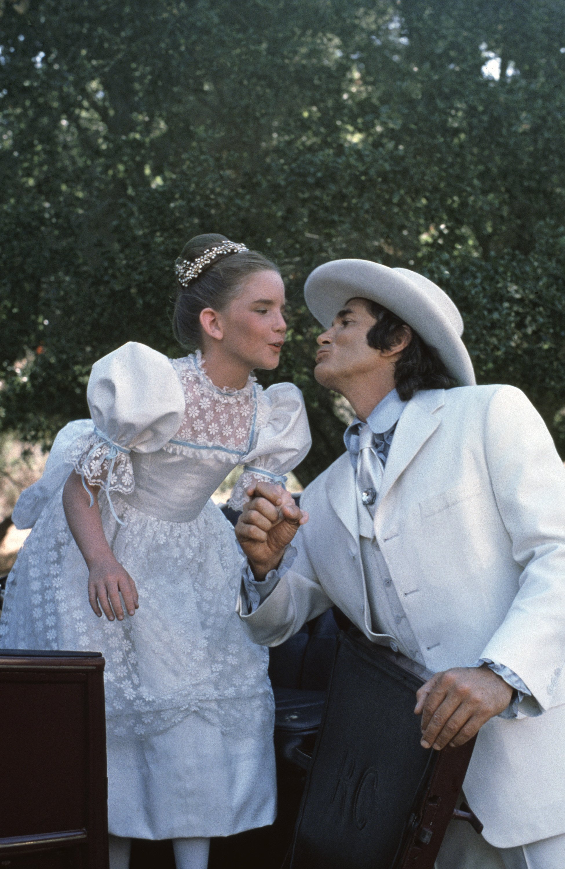 Melissa Gilbert, left, with Michael Landon