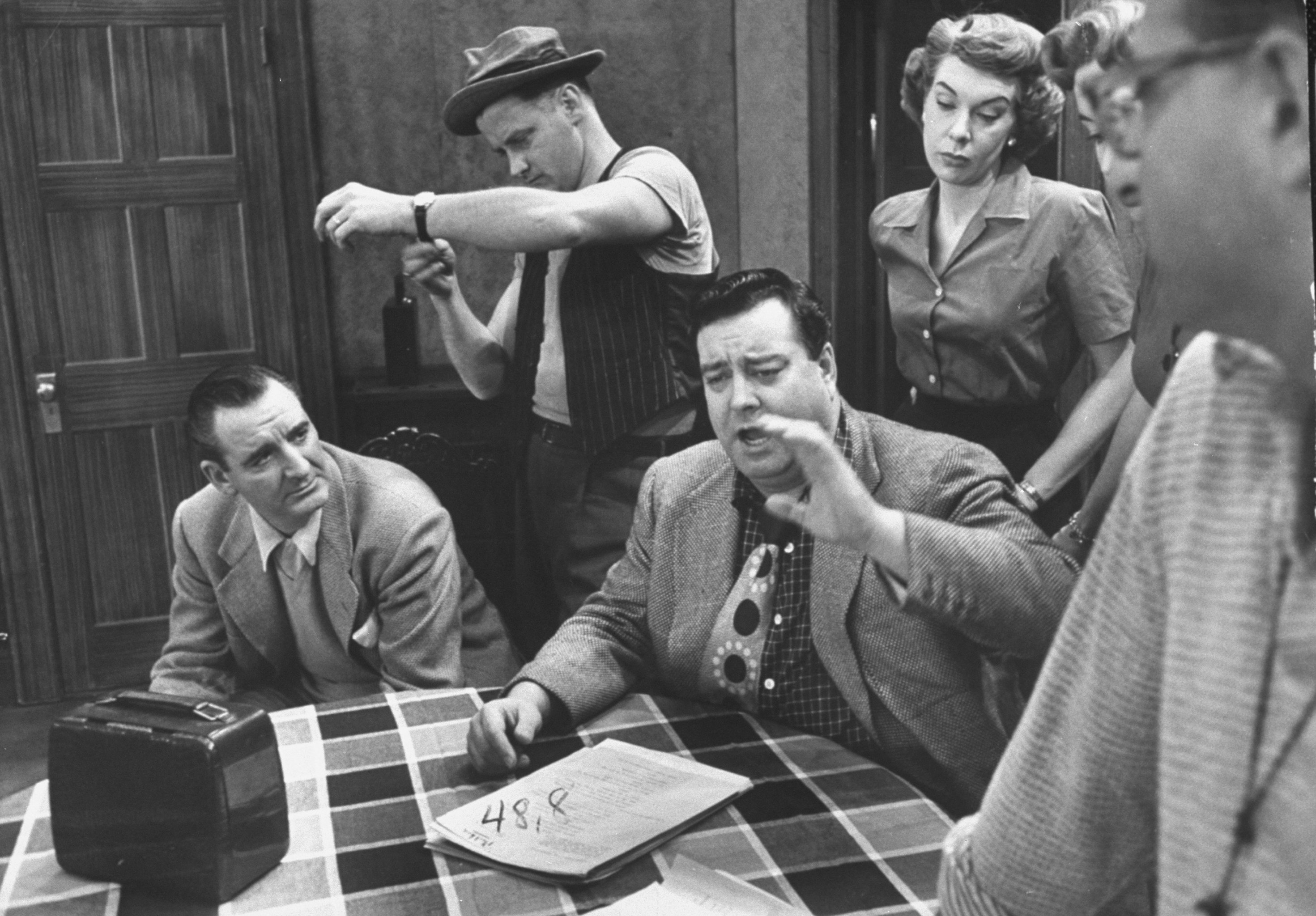 'The Honeymooners' cast during rehearsals