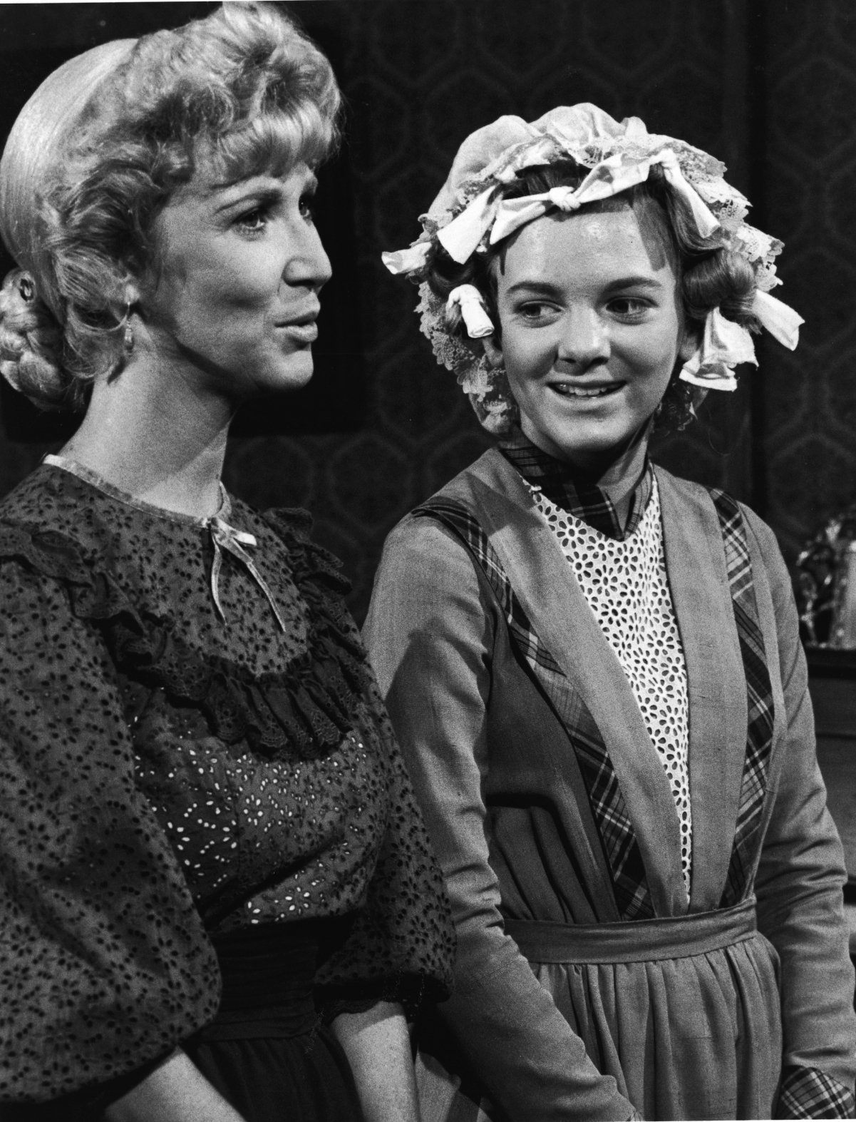 Alison Arngrim, right, in a scene from 'Little House on the Prairie'