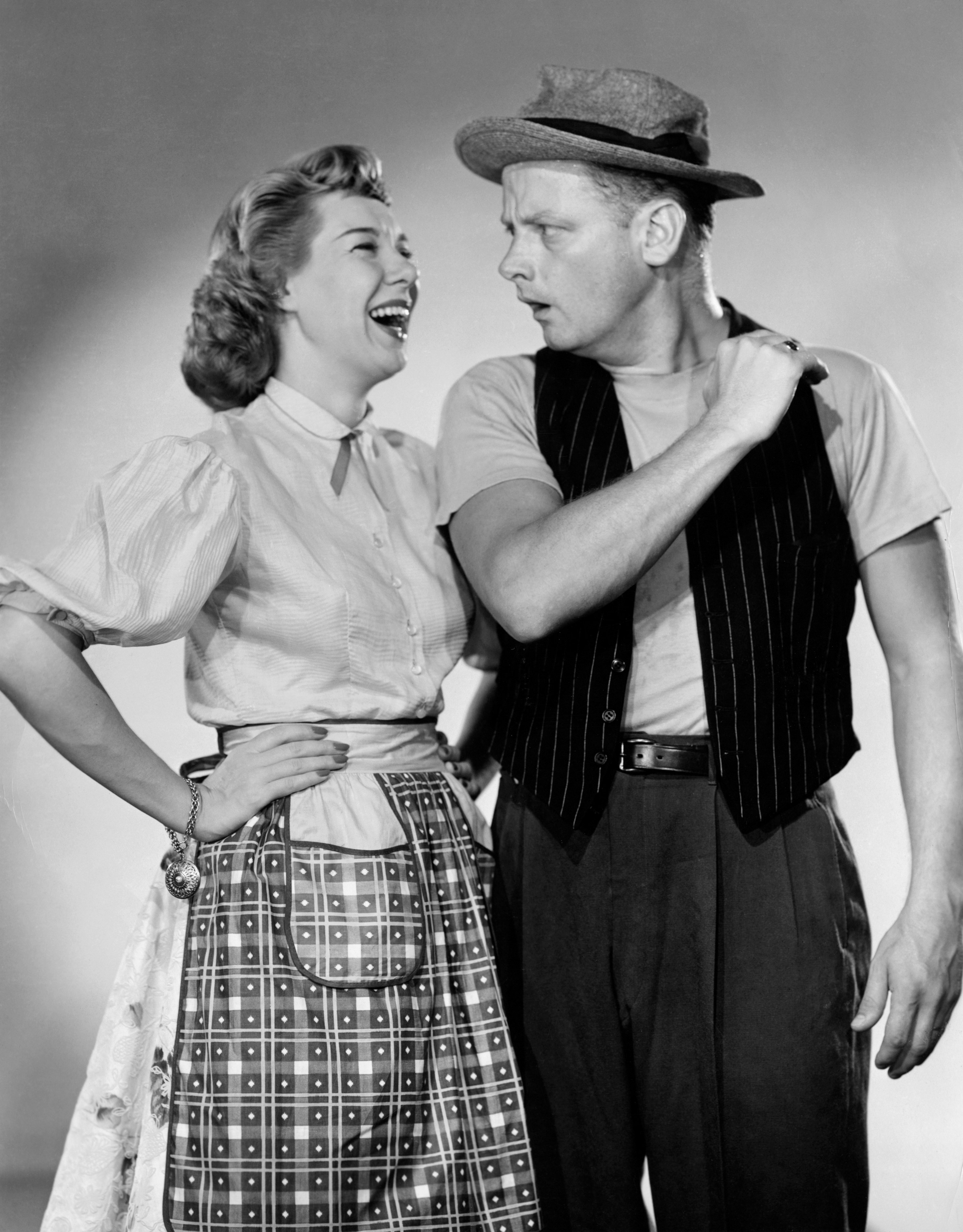 Joyce Randolph, left, with Art Carney as Trixie and Ed Norton