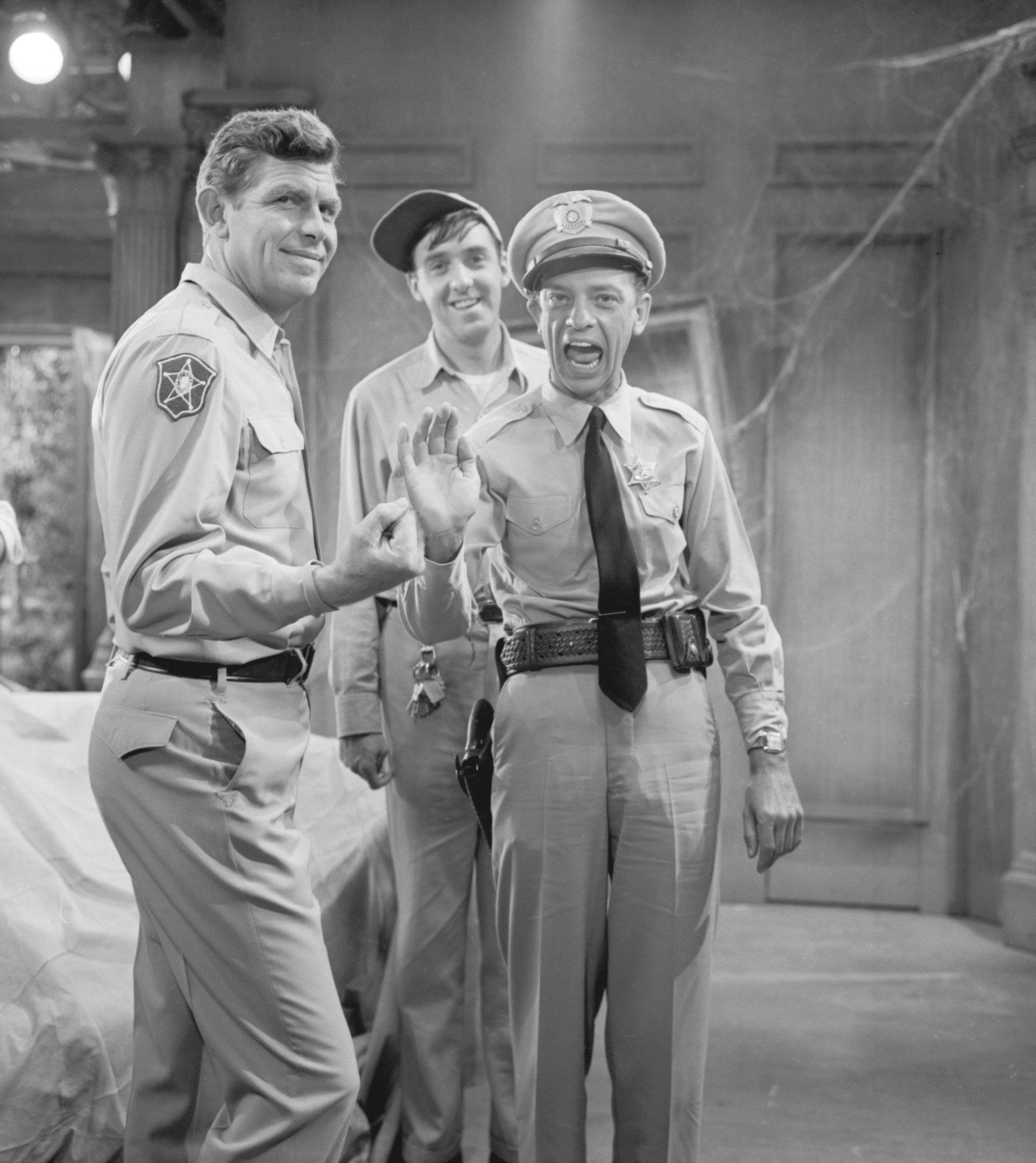 Jim Nabors, center, with Don Knotts and Andy Griffith, 1963