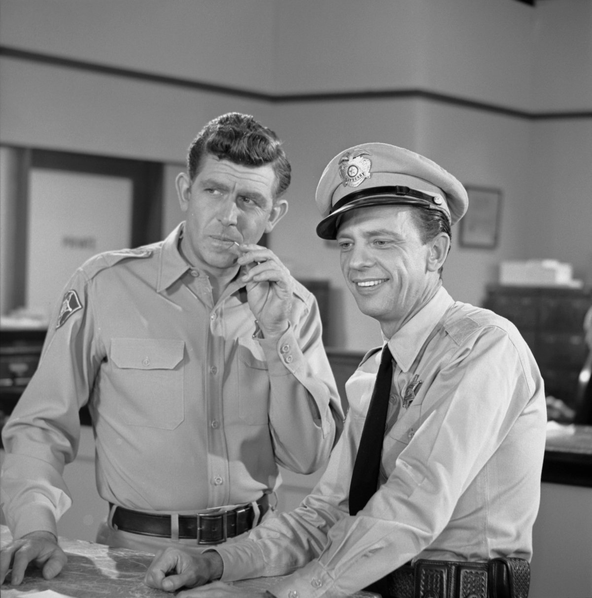 Andy Griffith and Don Knotts in a scene from 'The Andy Griffith Show'