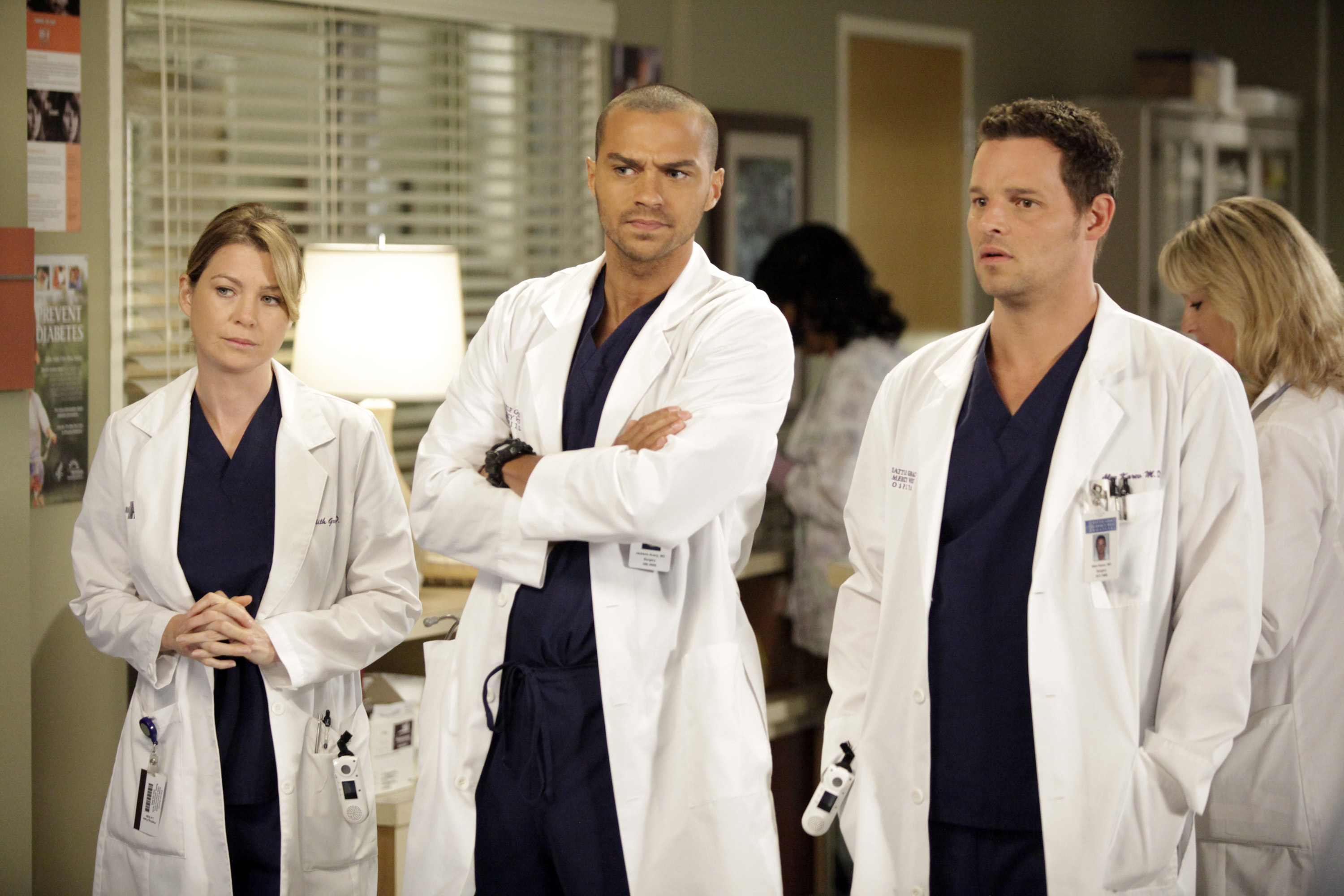 Grey's Anatomy's Meredith Grey, Jackson Avery, and Alex Karev