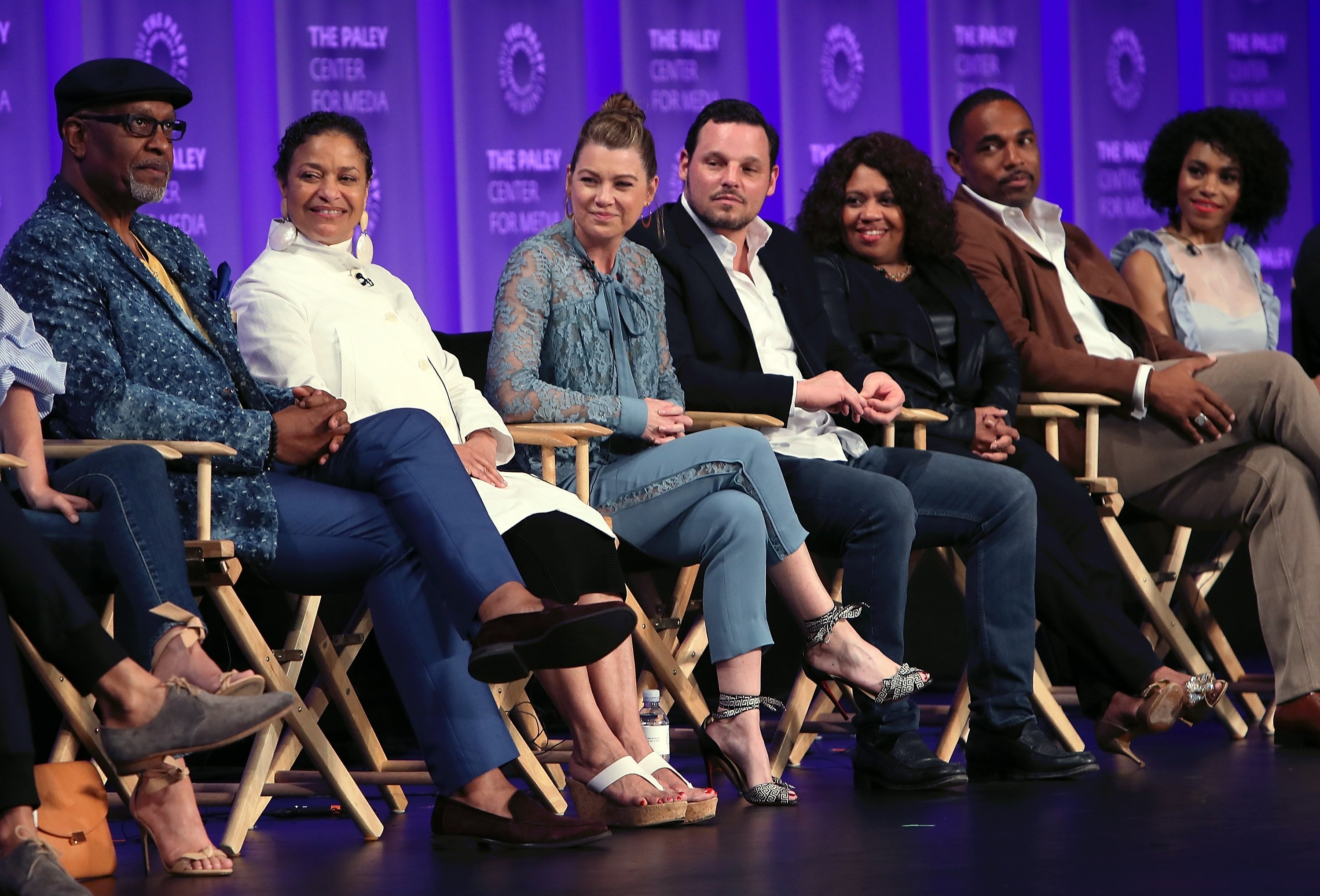 'Grey's Anatomy' stars James Pickens Jr., Debbie Allen, Ellen Pompeo, Justin Chambers, Chandra Wilson, Jason George and Kelly McCreary