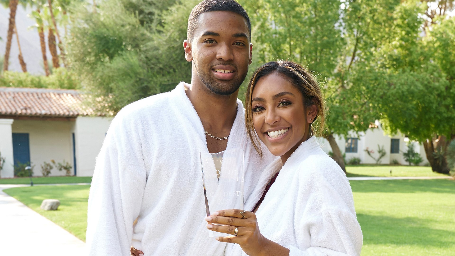 Ivan Hall and Tayshia Adams on their Fantasy Suite date on 'The Bachelorette' Season 16 Episode 12 finale on December 21, 2020