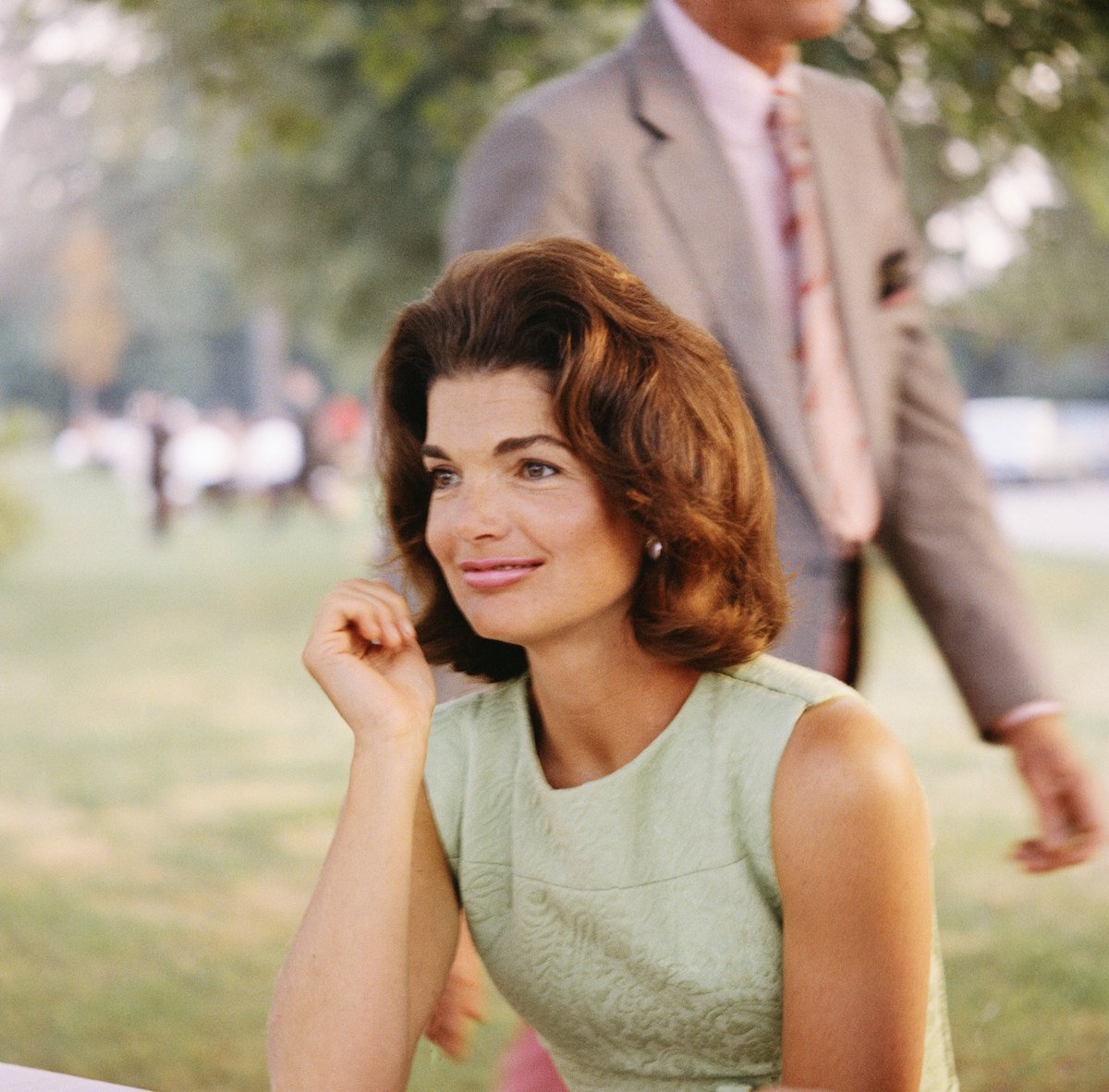 Former First Lady Jacqueline Kennedy enjoys herself at a picnic circa the 1960s | Michael Ochs Archives/Getty Images