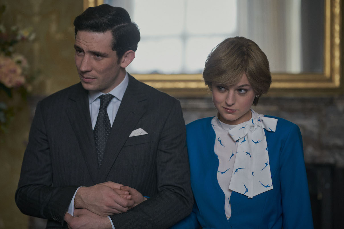 Josh O'Connor and Emma Corrin in a scene from 'The Crown' Season 4