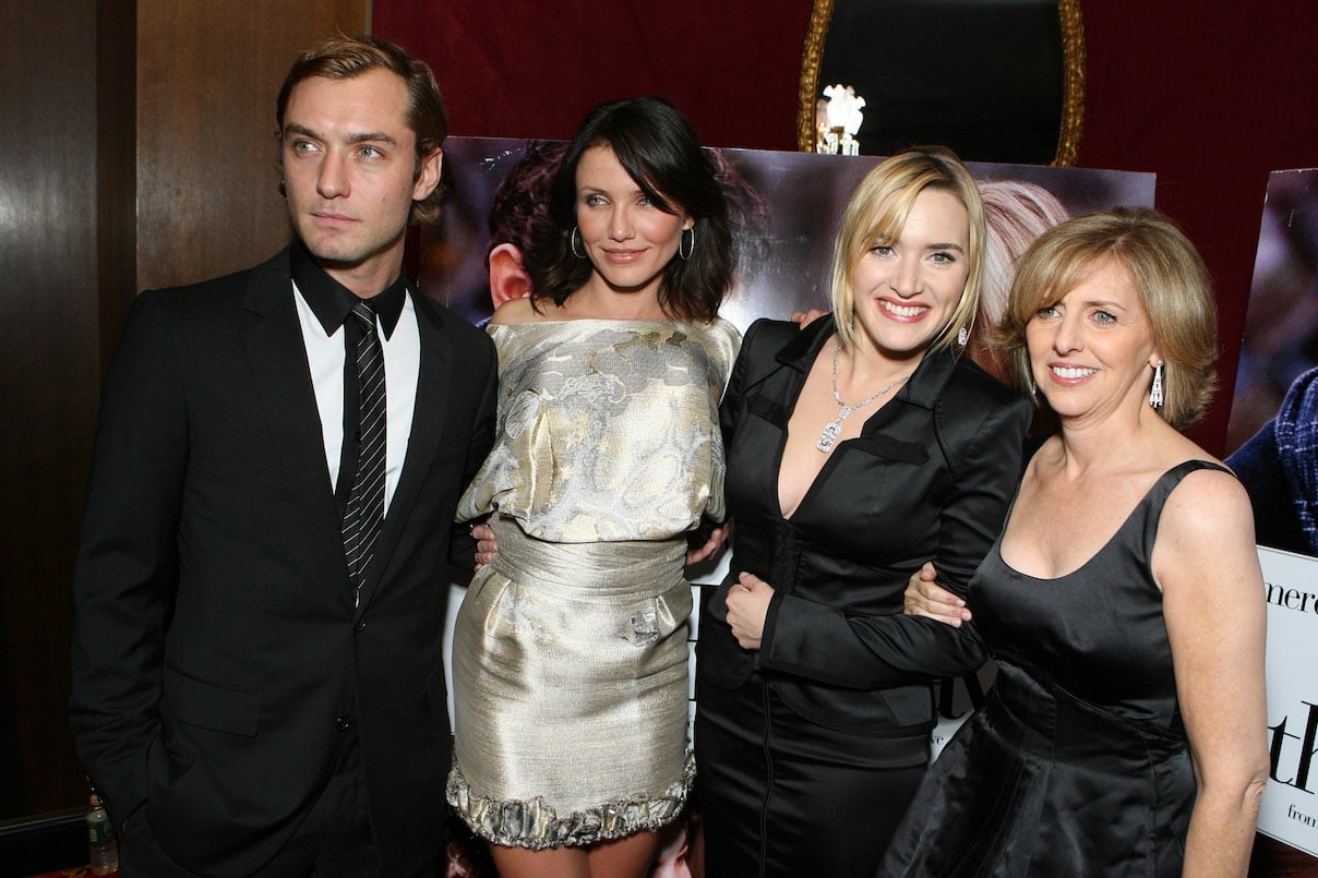 Jude Law, Cameron Diaz, Kate Winslet, and Nancy Meyers at the premiere of 'The Holiday'