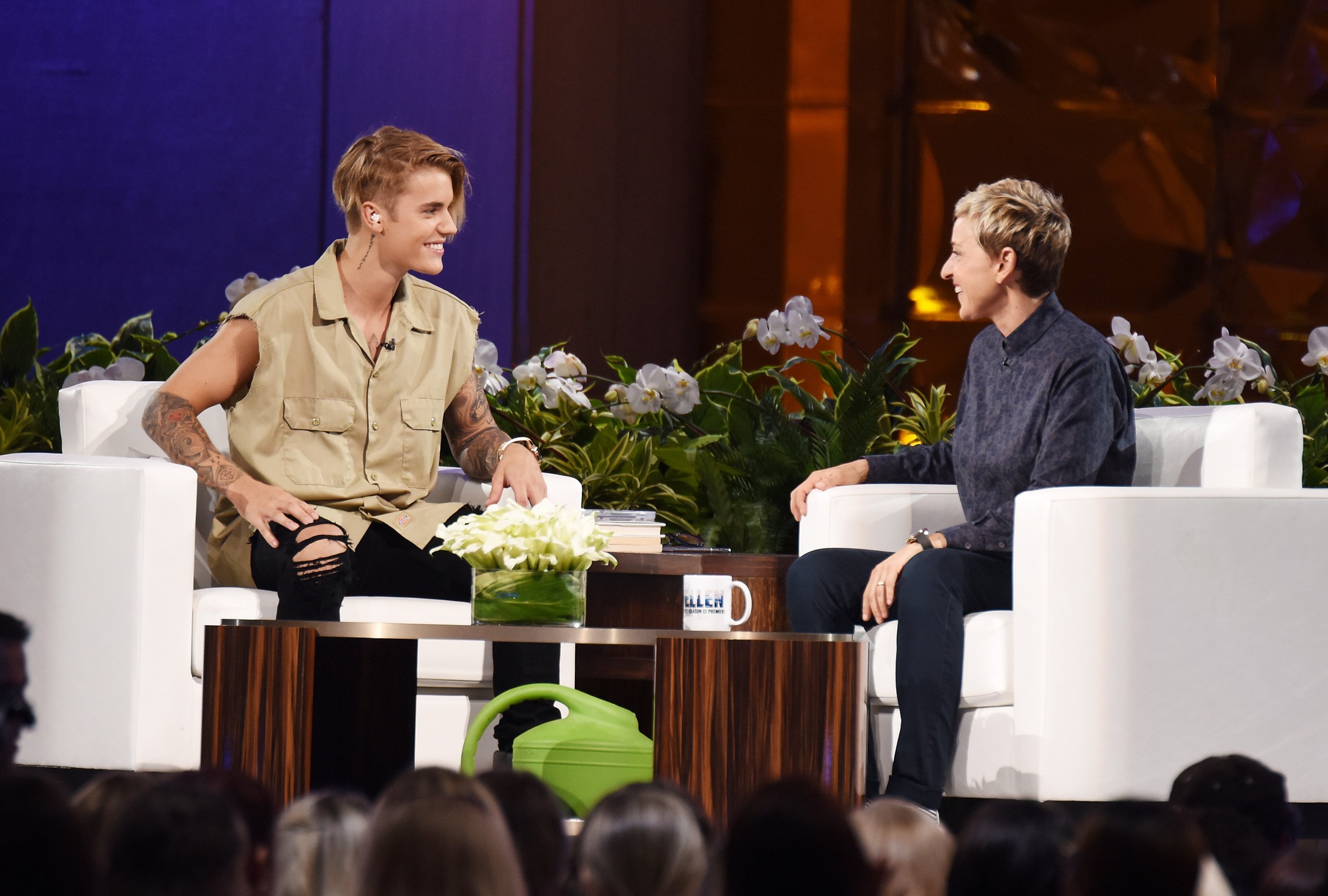 Justin Bieber and Ellen DeGeneres