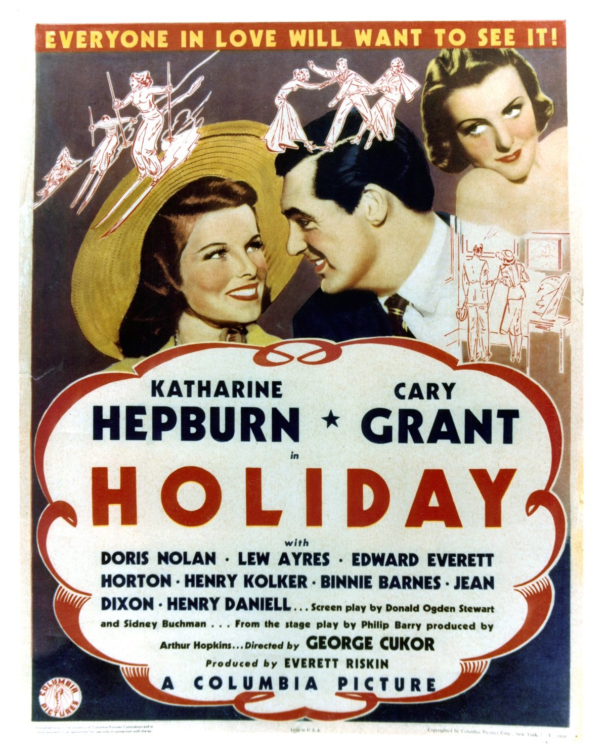 Katharine Hepburn and Cary Grant in 'Holiday'