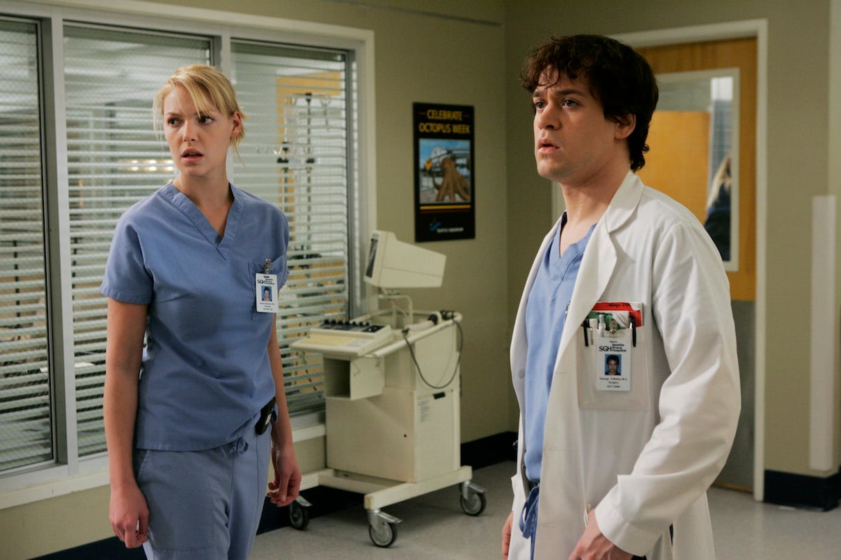 Katherine Heigl and T.R. Knight in a scene from 'Grey's Anatomy'