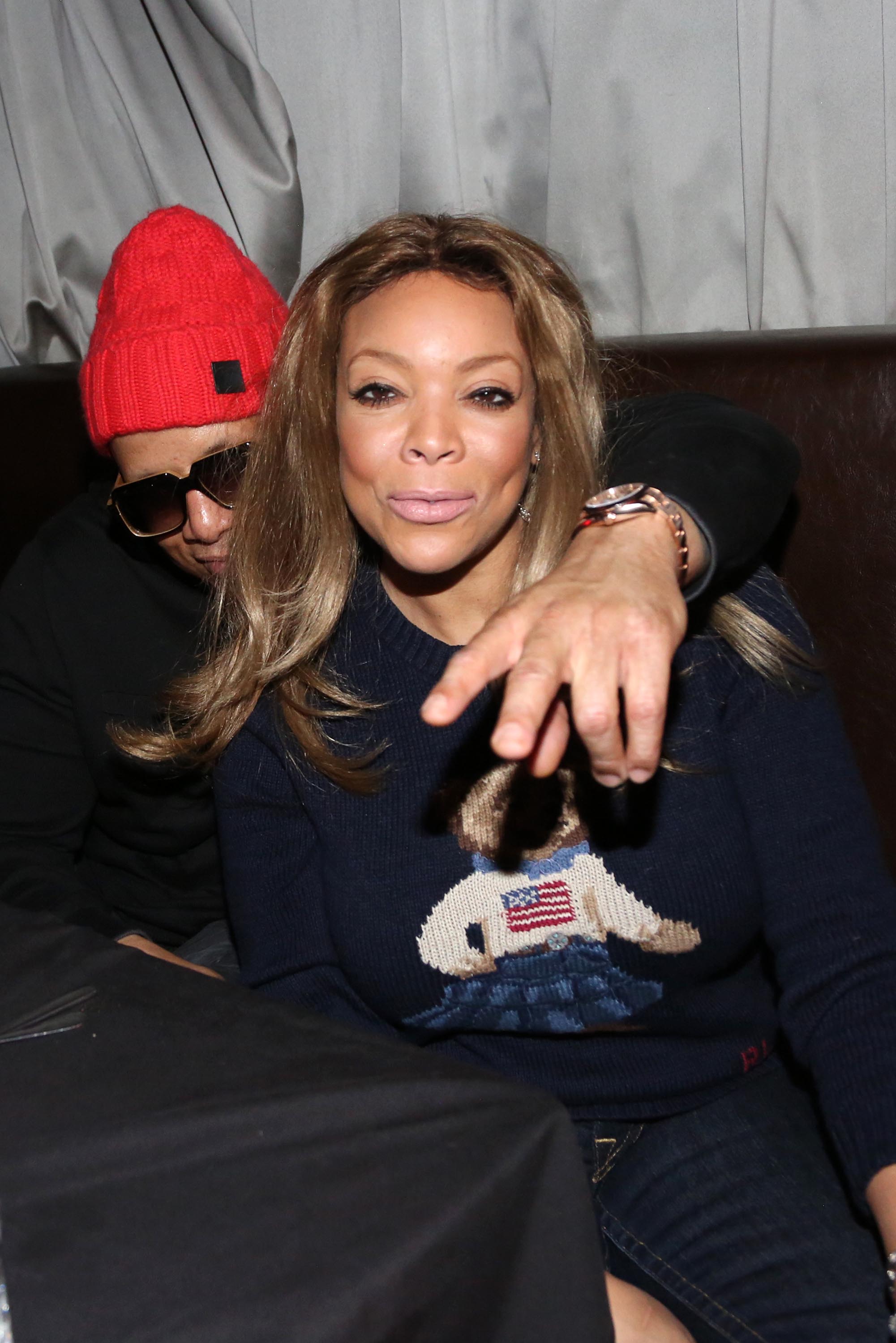 TV personality Wendy Williams (r) and husband Kevin Hunter attend the Smif N Wessun - Dah Shinin' 20 Year Anniversary concert at S.O.B.'s on January 14, 2015 in New York City.